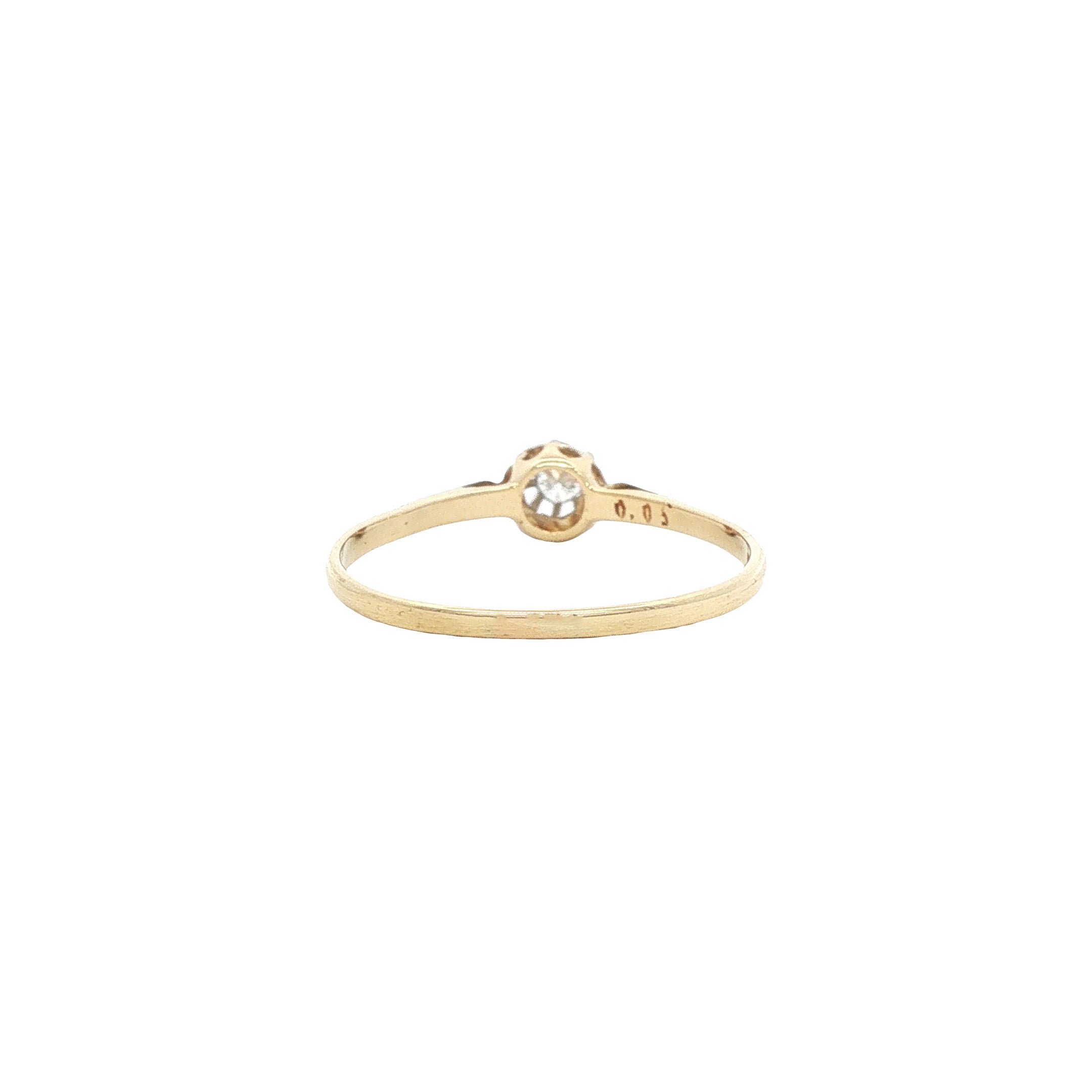 Gouden ring diamant 14 karaat
