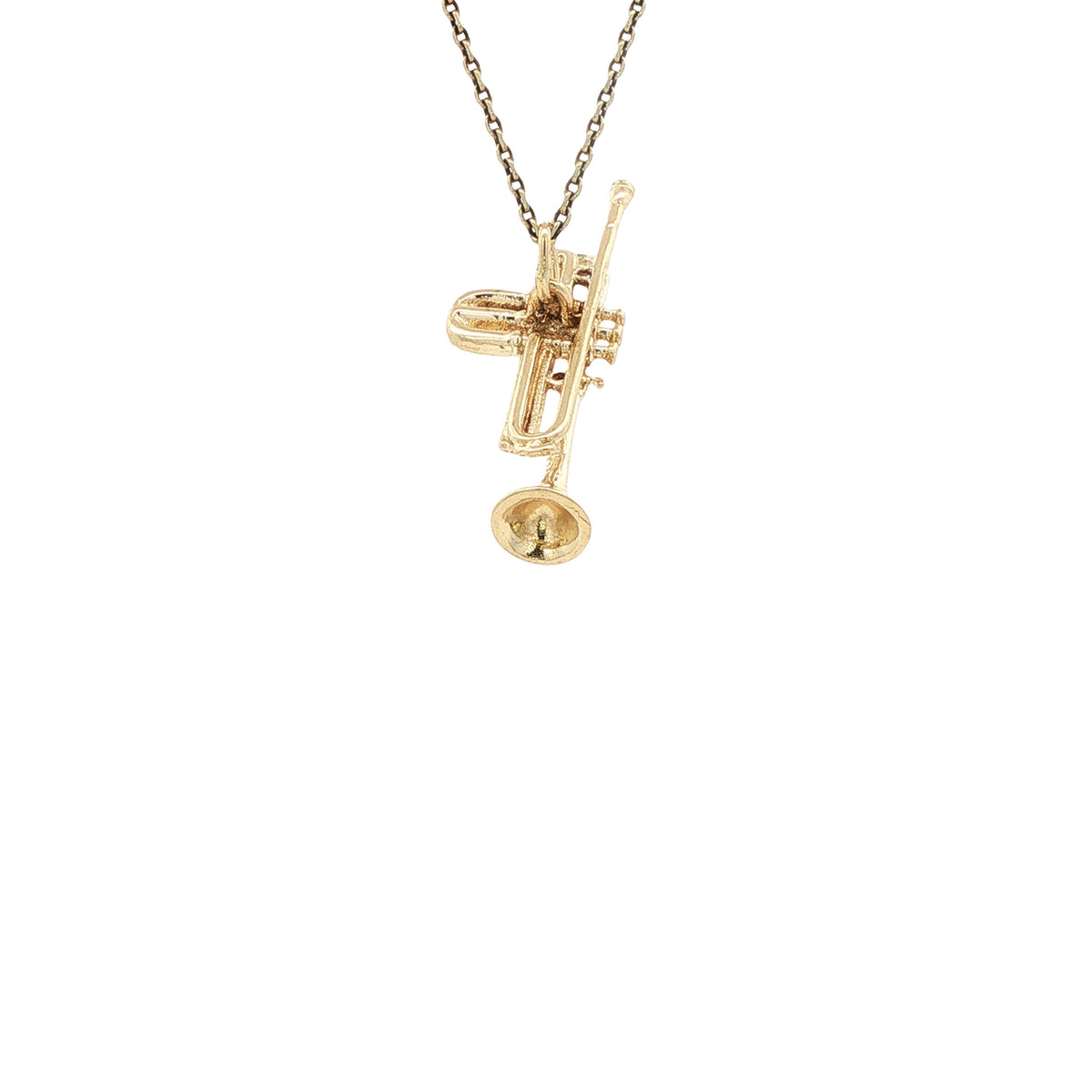 Gouden hanger trompet 14 karaat