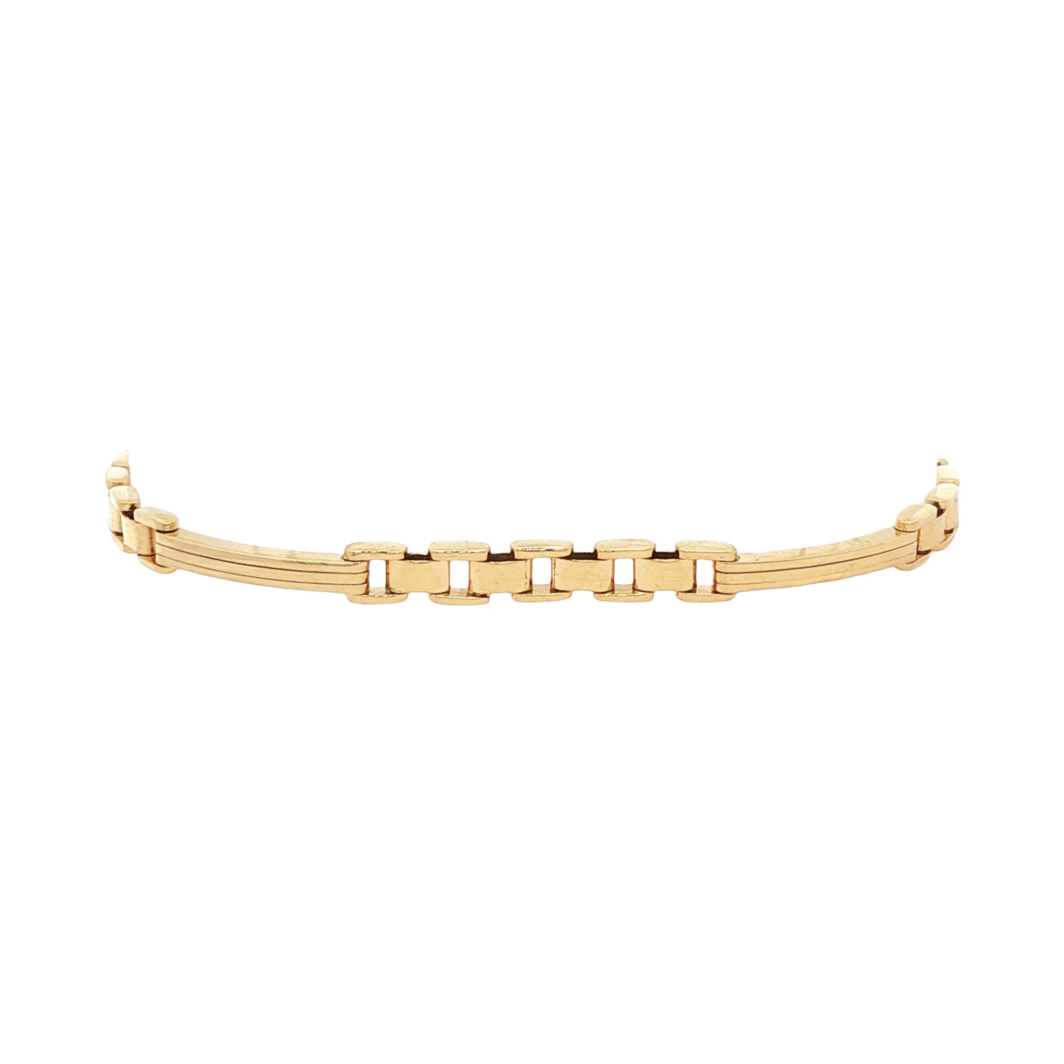 Gouden fantasie armband 17.5 cm 14 karaat