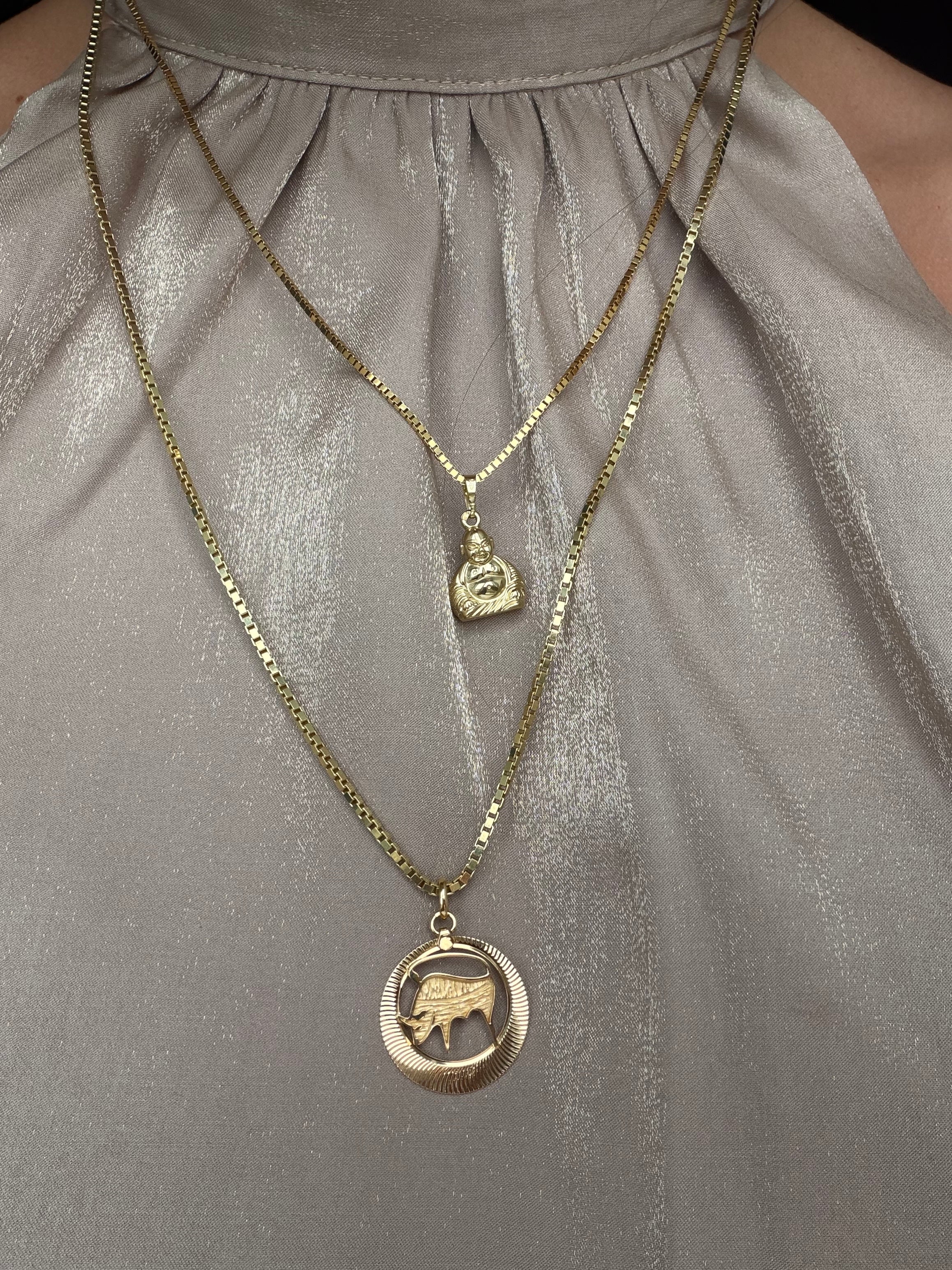 Gouden lengtecollier venetiaan 56 cm 14 karaat