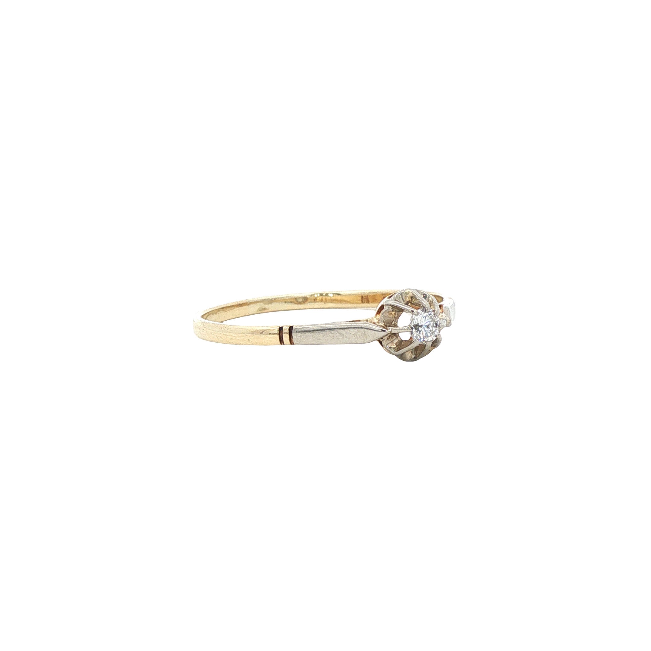 Gouden ring diamant 14 karaat