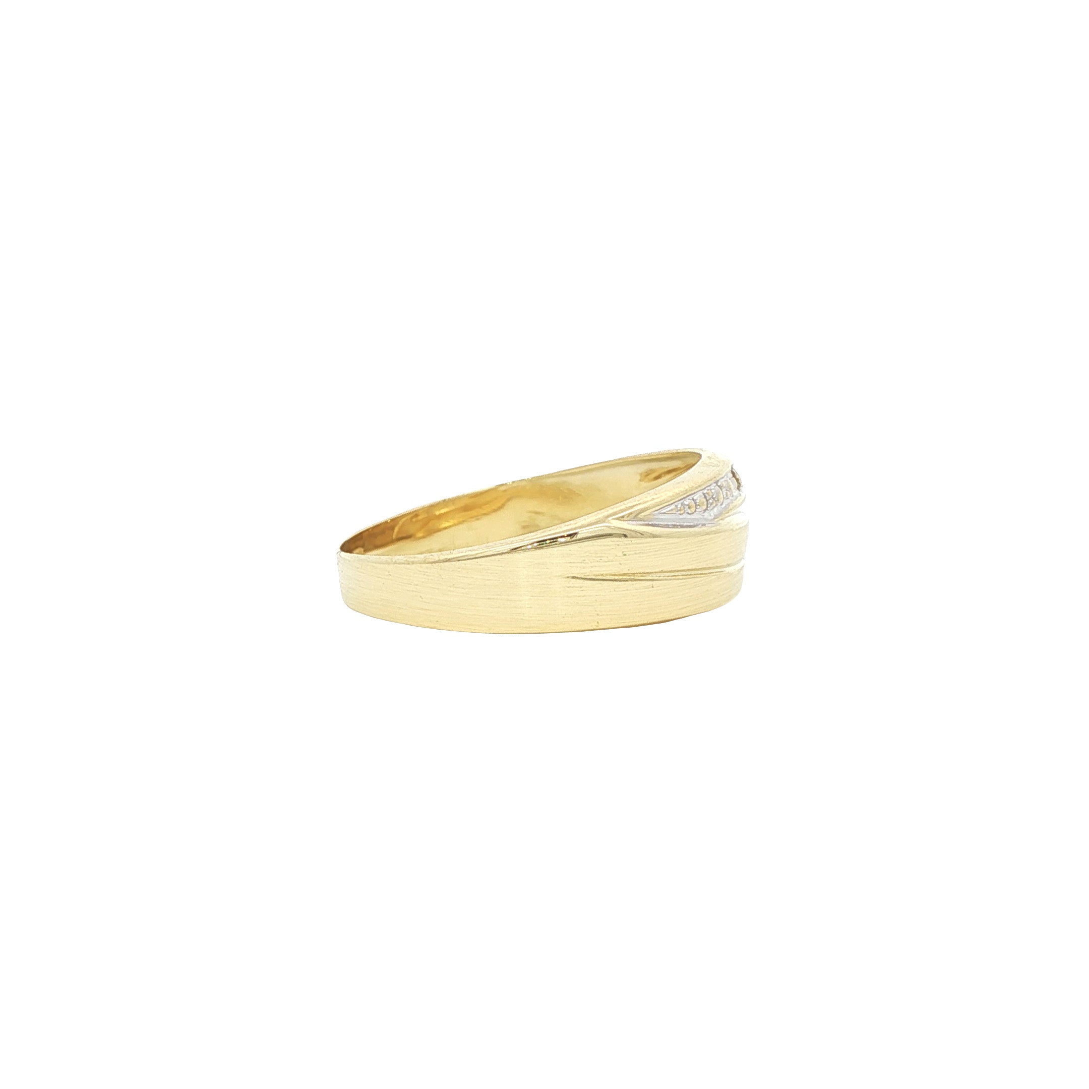 Gouden ring met diamant 14 karaat