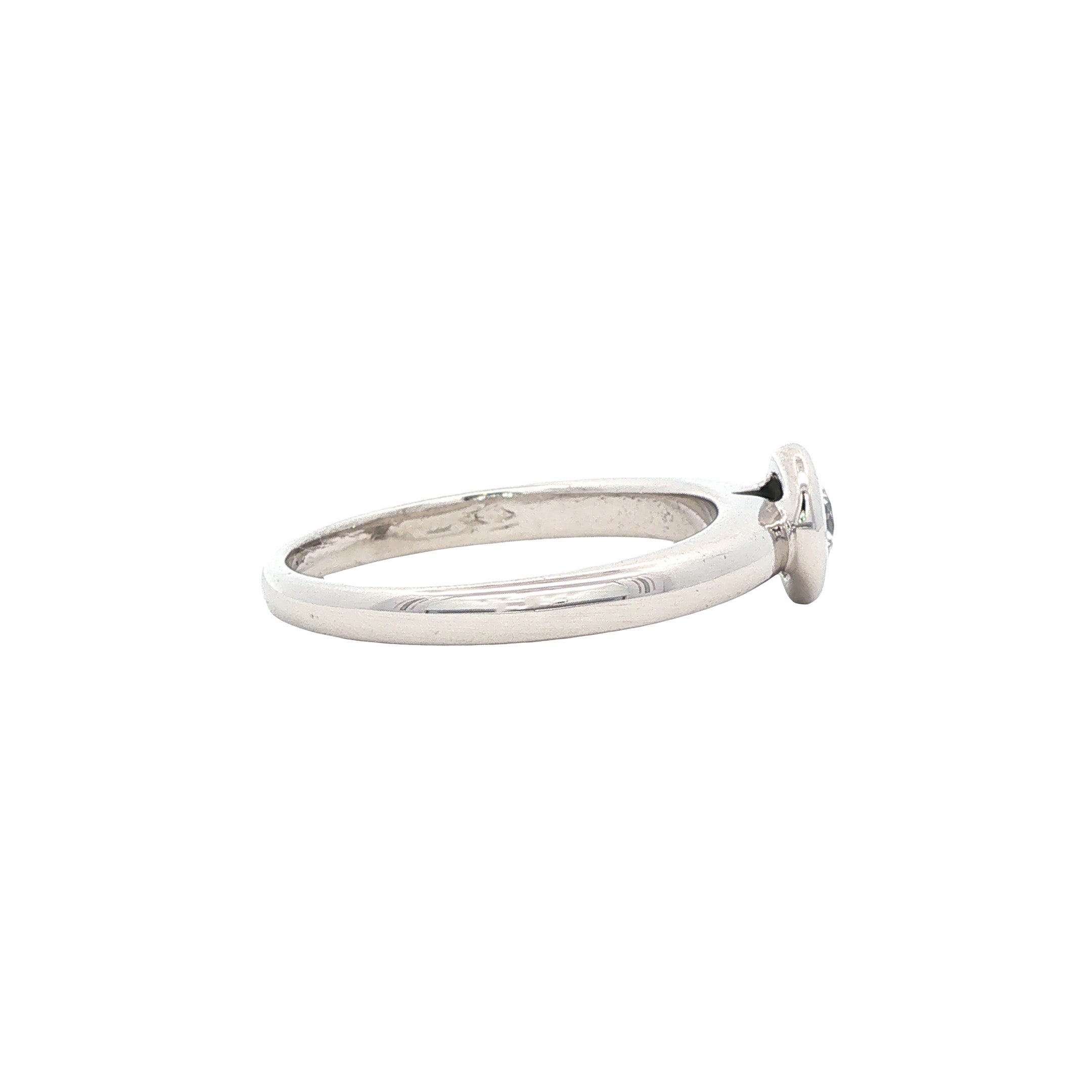 Witgouden solitair ring met diamant 18 karaat