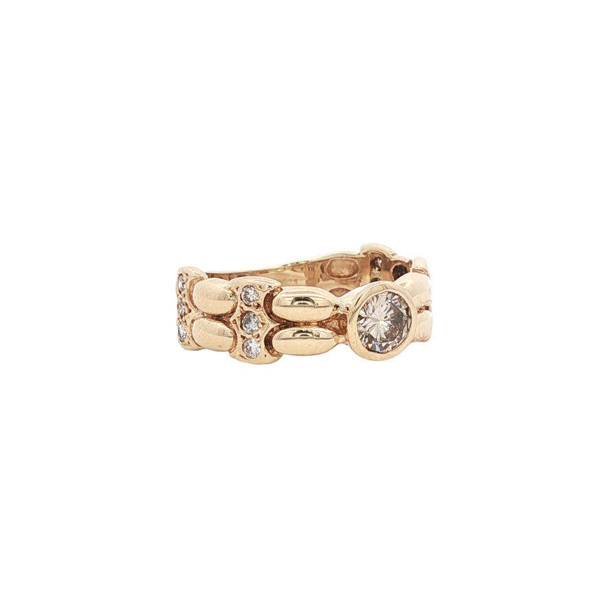 Gouden ring met diamant 14 karaat