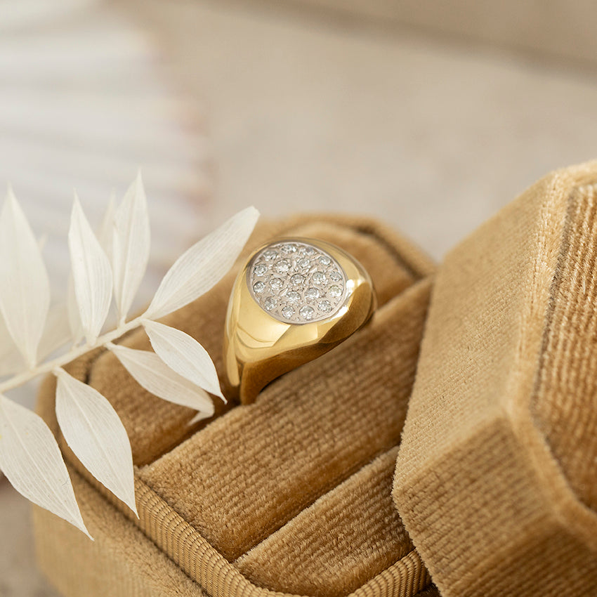 Gouden ring met diamant 18 karaat