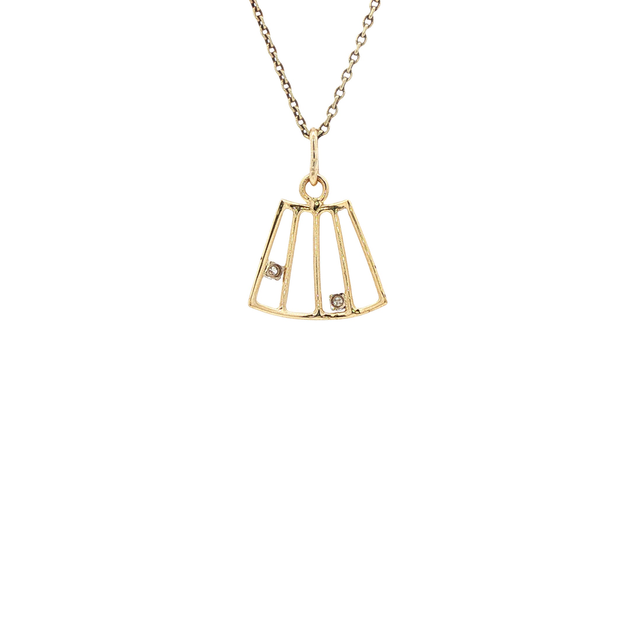 Gouden hanger met diamant 14 karaat