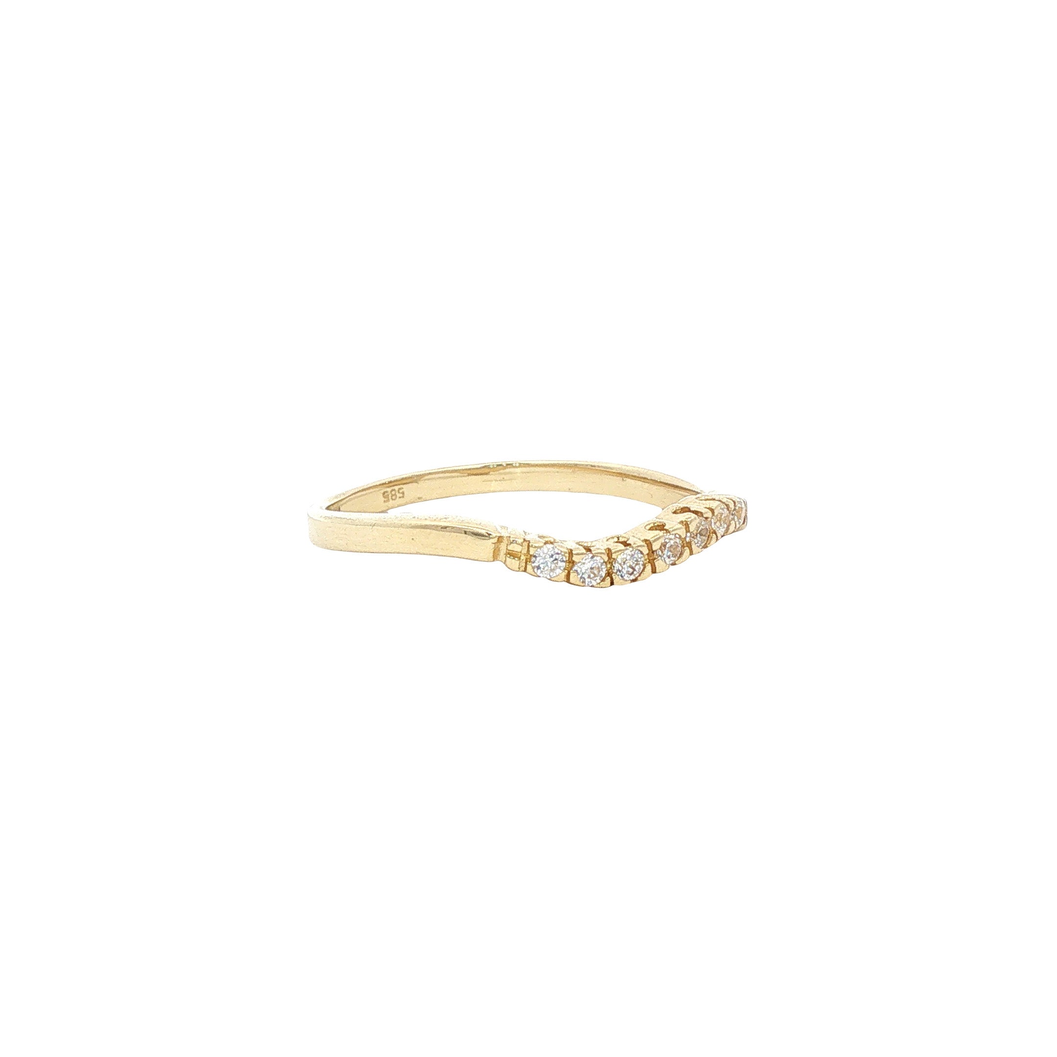 Gouden ring zirkonia 14 karaat