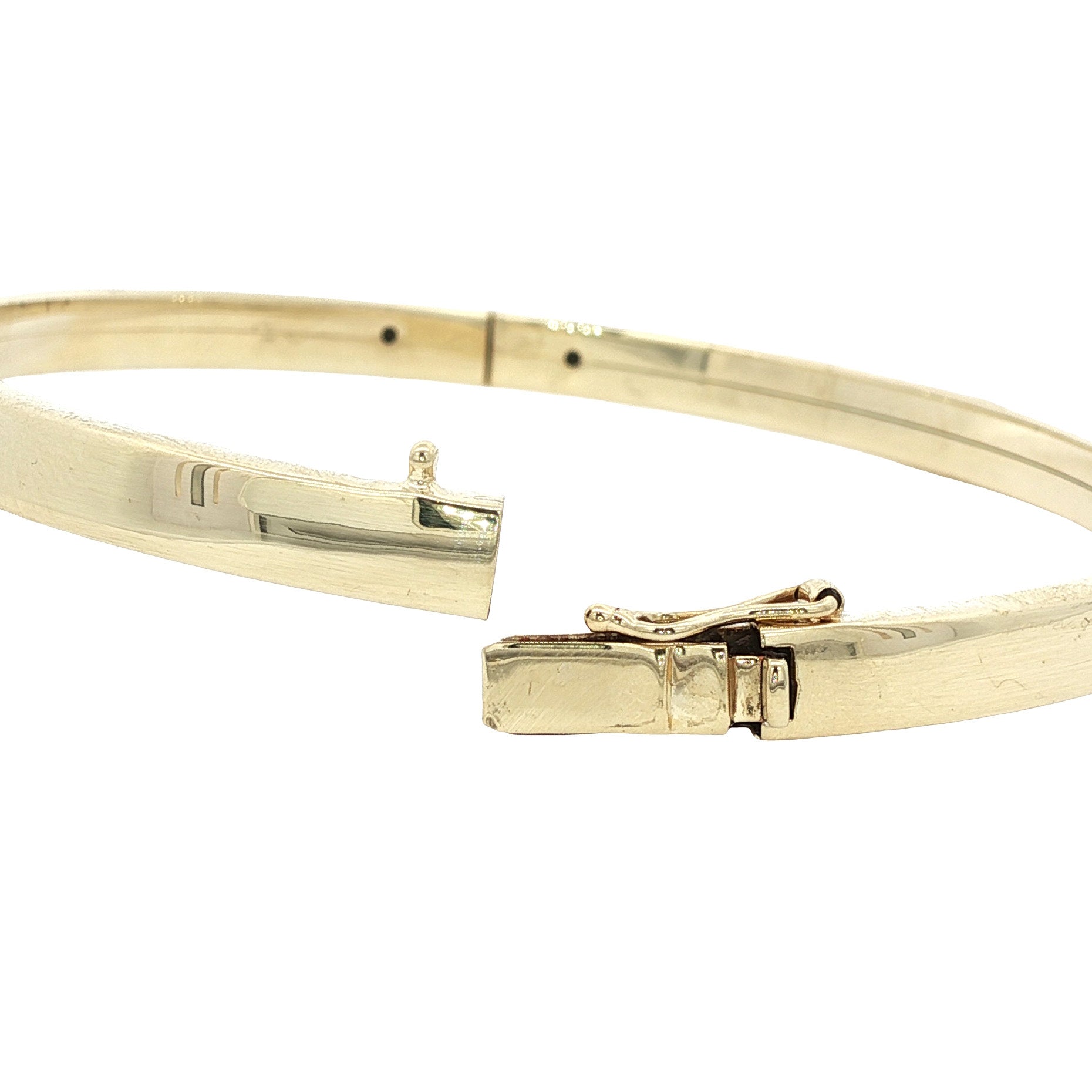 Gouden gladde bangle 14 karaat
