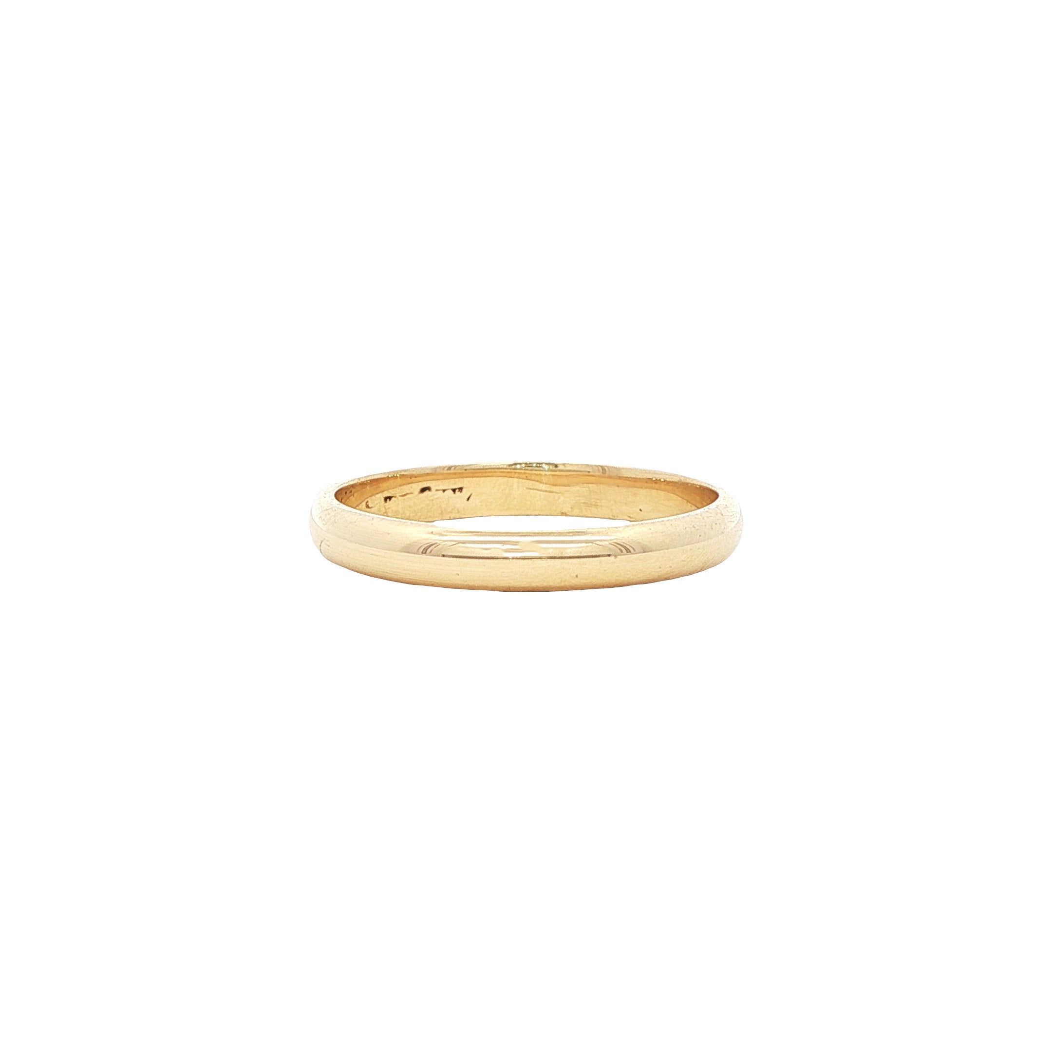 Gouden gladde ring 14 karaat