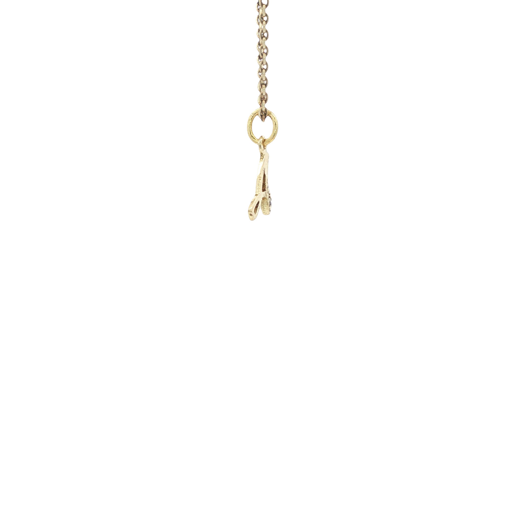 Gouden hanger letter A met diamant 14 karaat