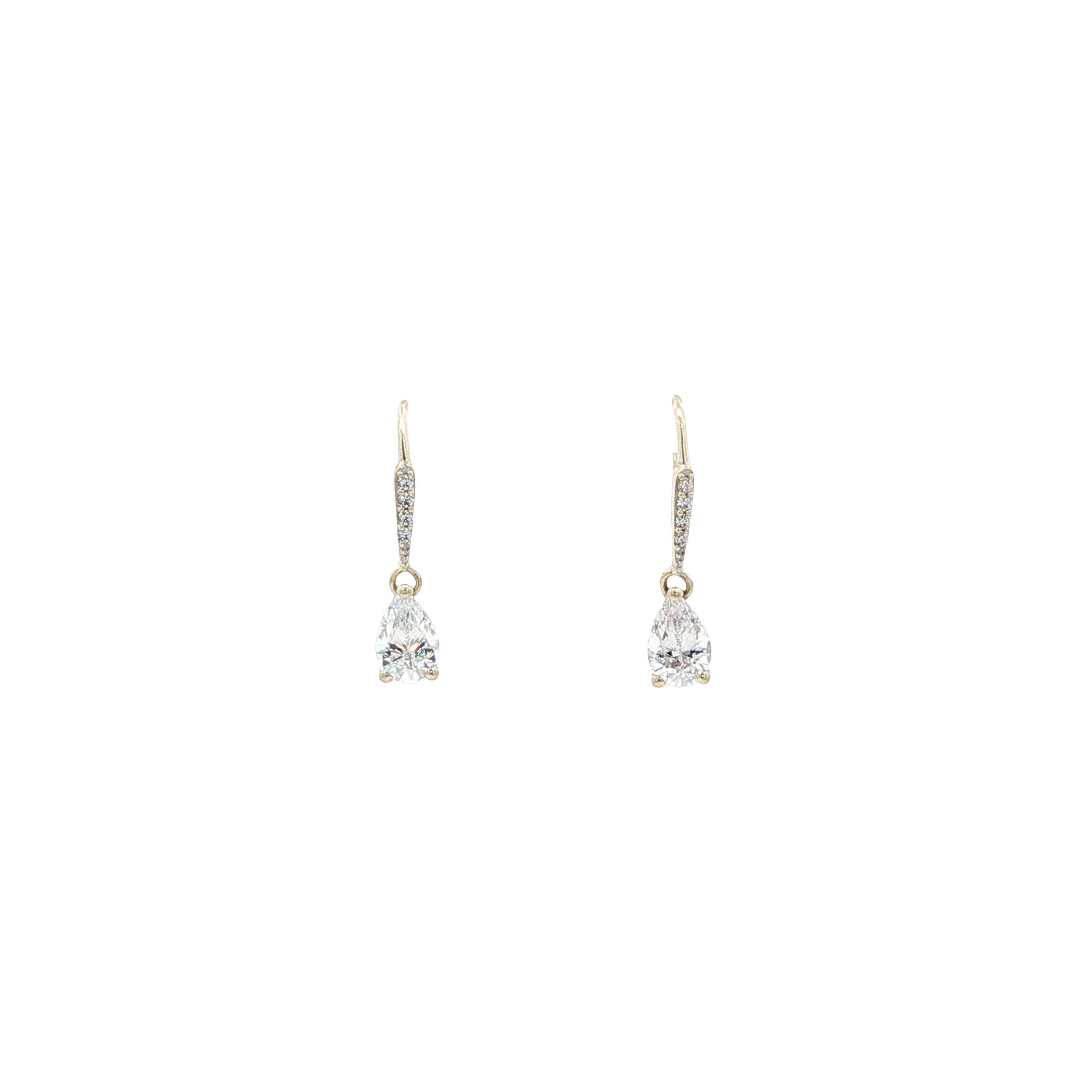 9 karat zirconia drop earrings