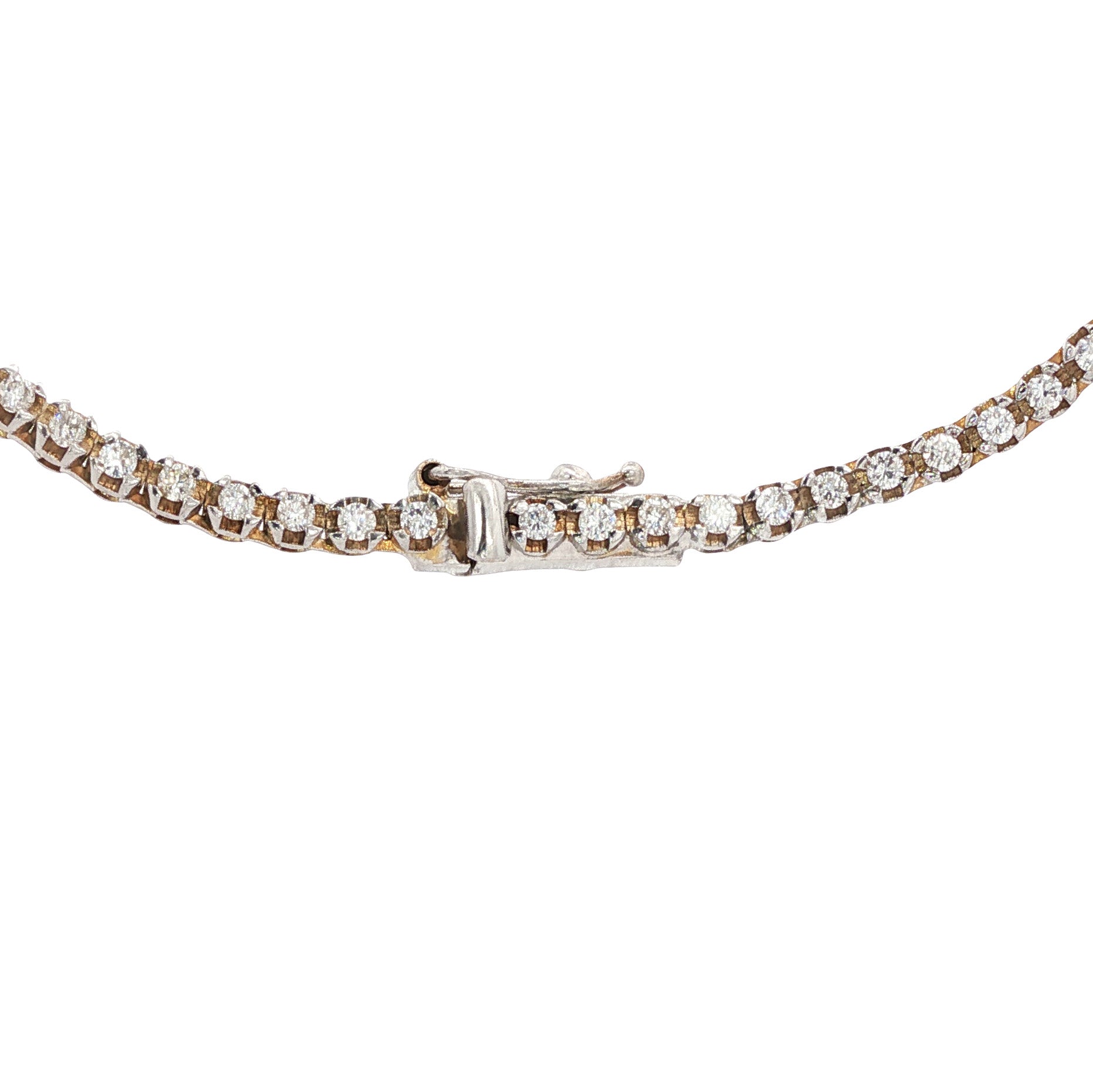 Witgouden tennis collier met diamant 18 karaat