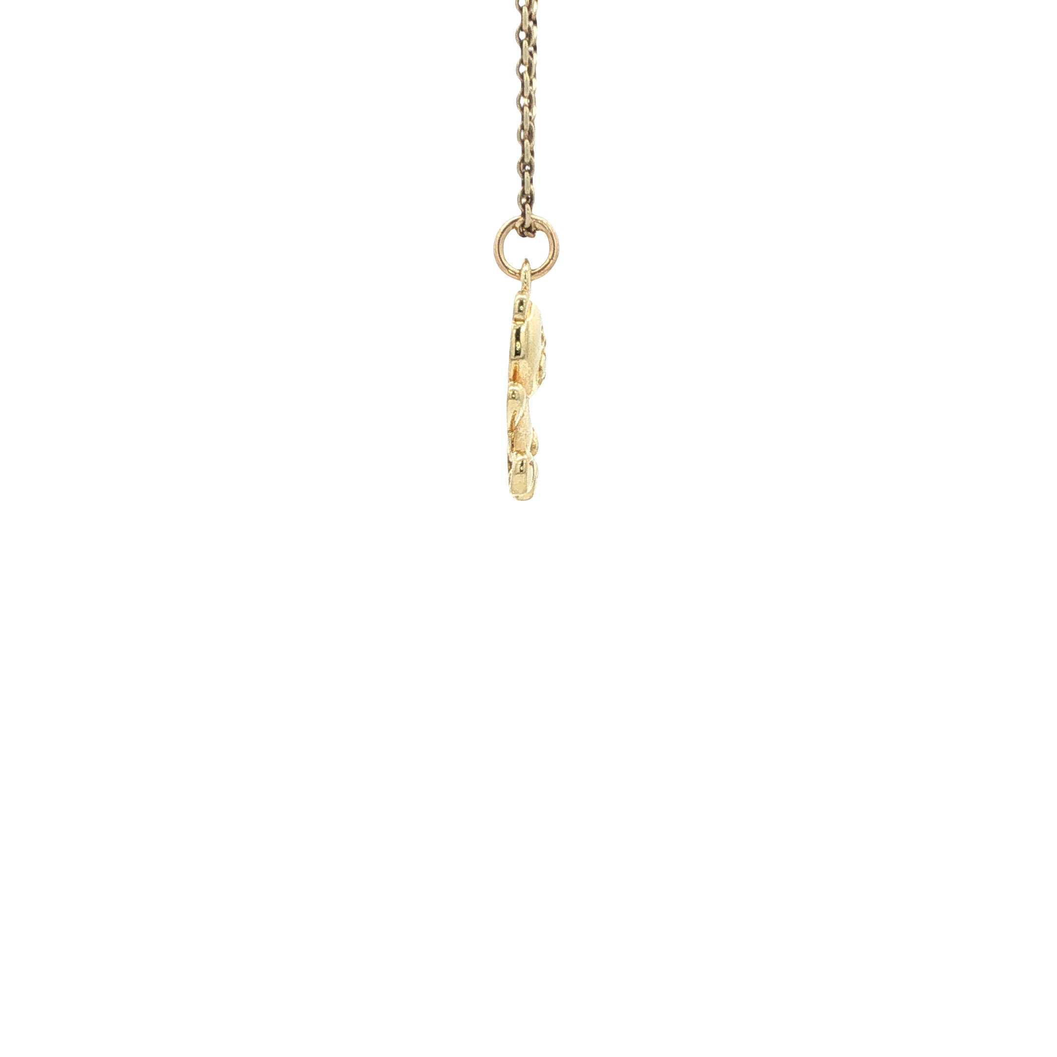 Gouden hanger beer 14 karaat