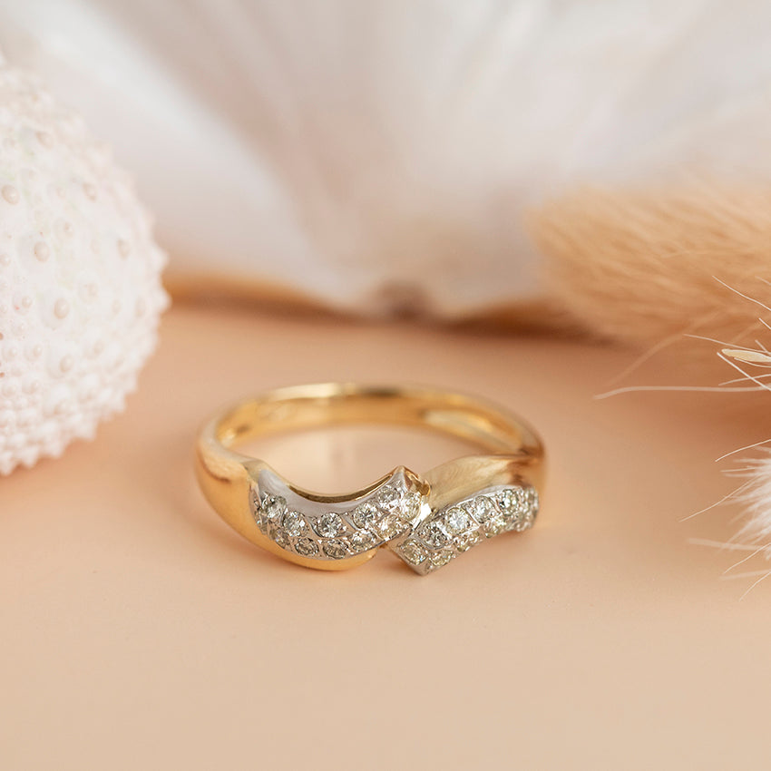 Gouden ring met diamant 18 karaat