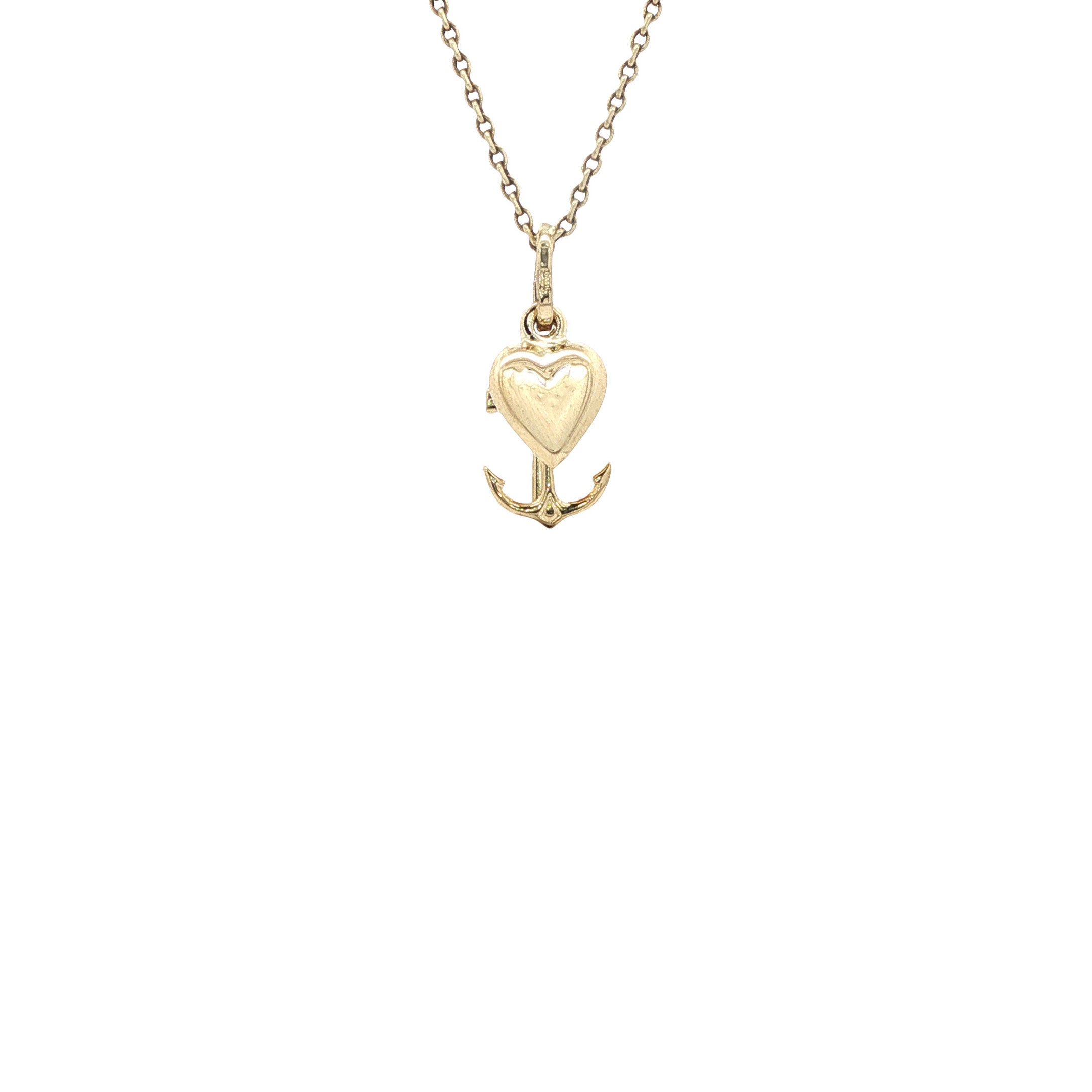Gouden hanger geloof, hoop en liefde 14 karaat