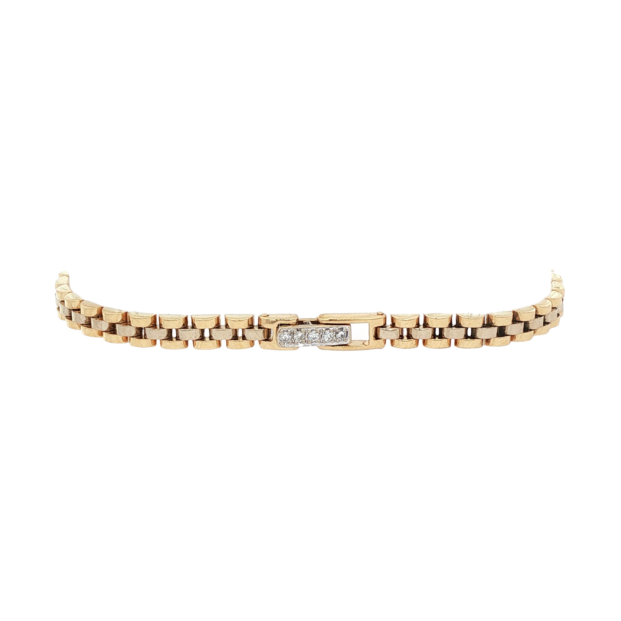 Gouden rolex armband met diamant 18 karaat