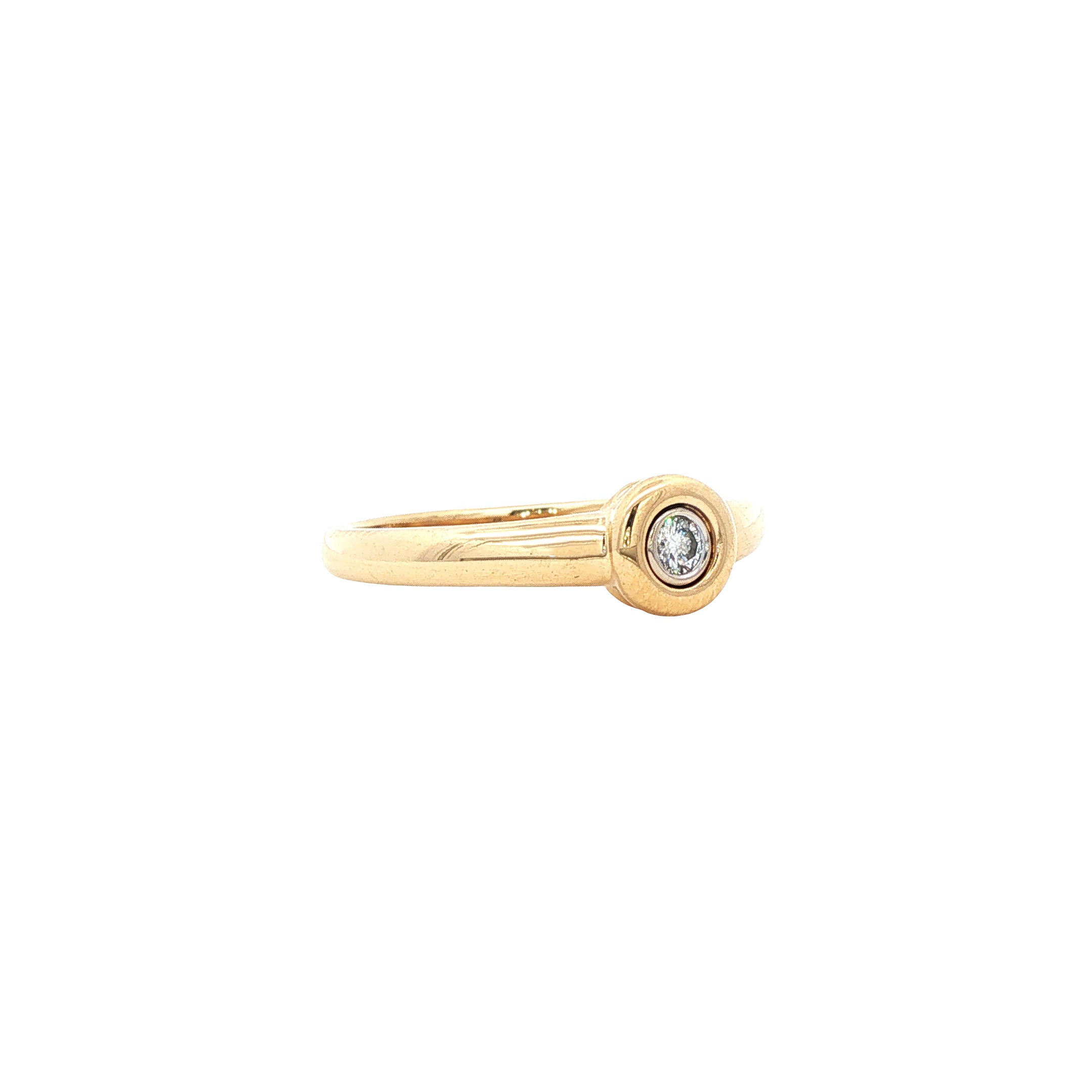 Gouden ring met diamant 18 karaat