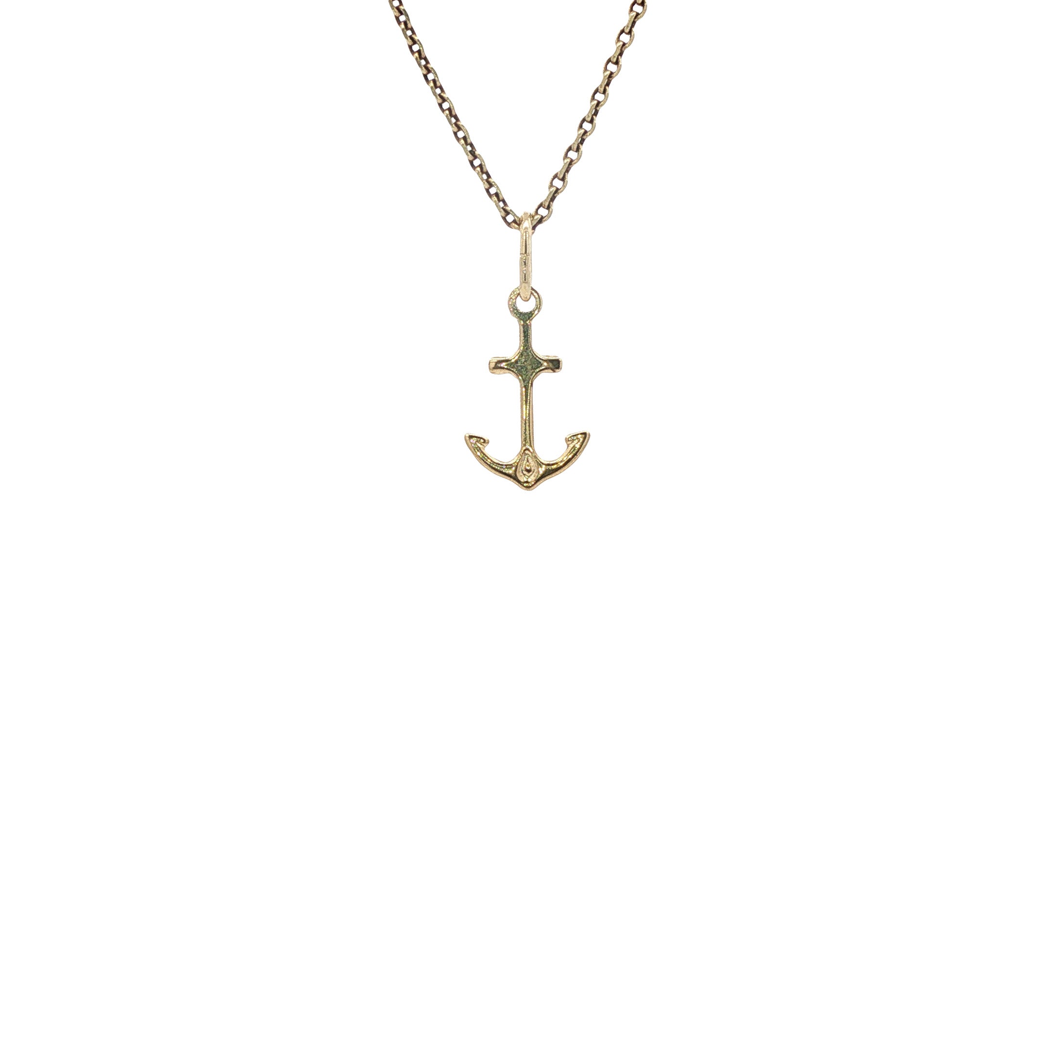Gouden hanger anker 14 karaat