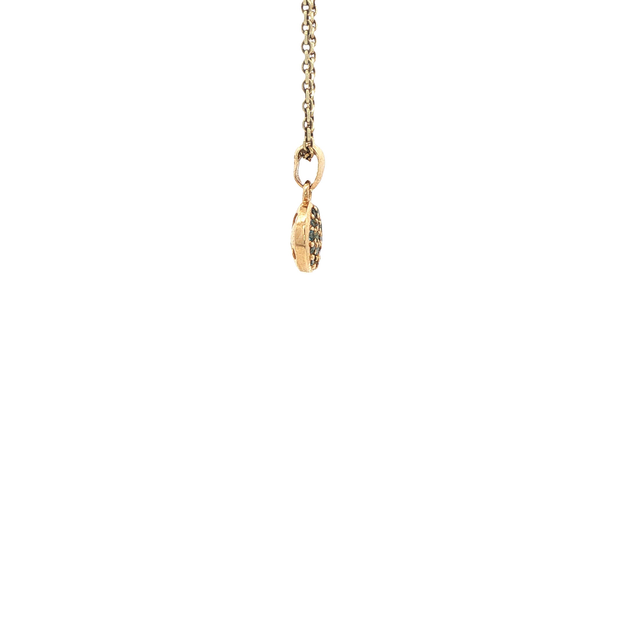 Gouden hanger met aquamarijn 14 karaat* nieuw
