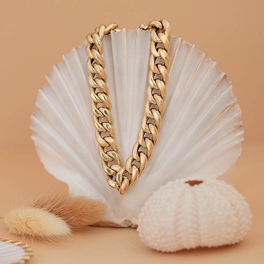Gouden gourmet armband 18 cm 14 karaat