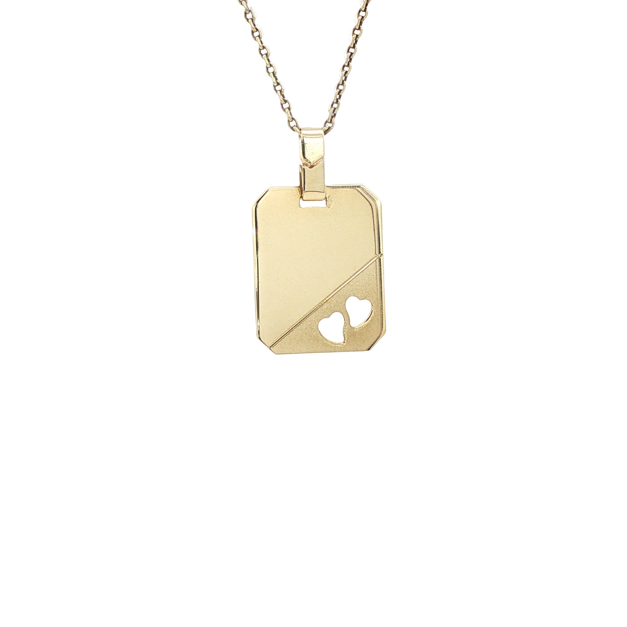Gouden graveer hanger 14 karaat