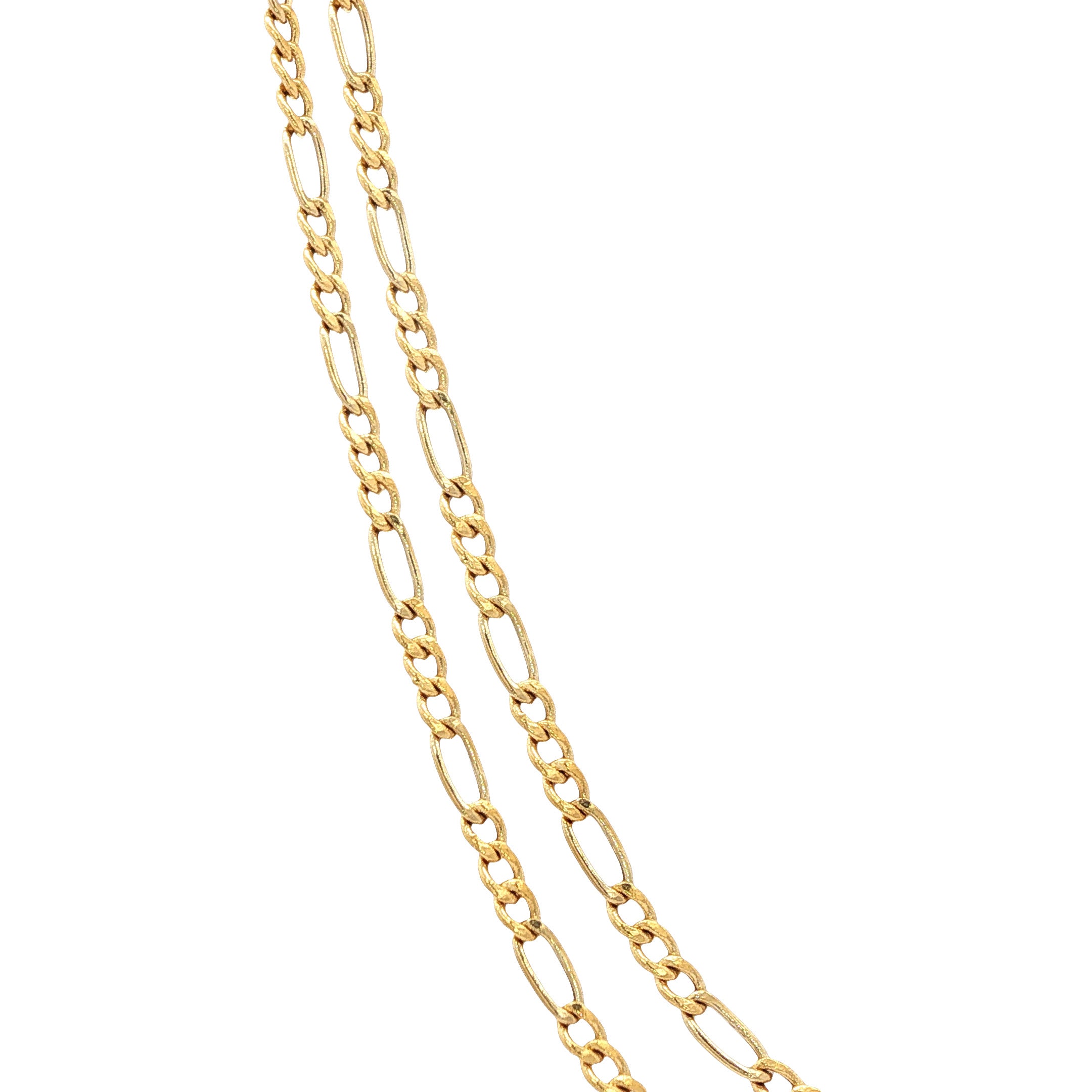 Gouden figaro collier 45 cm 14 karaat