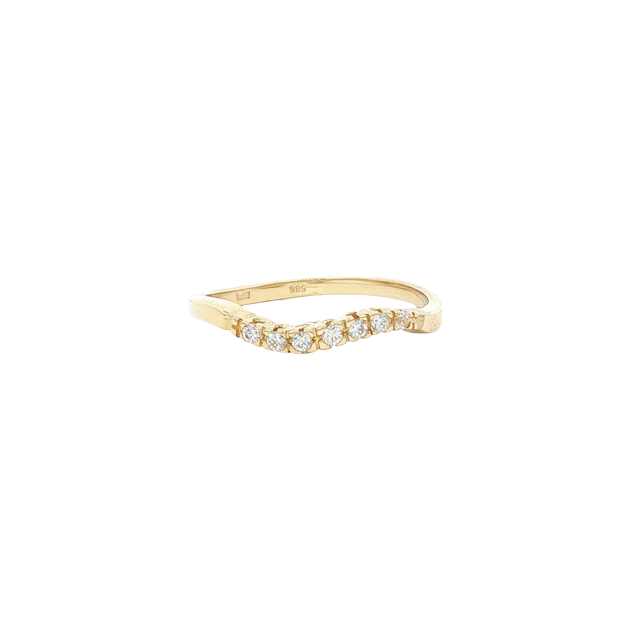 Gouden ring zirkonia 14 karaat