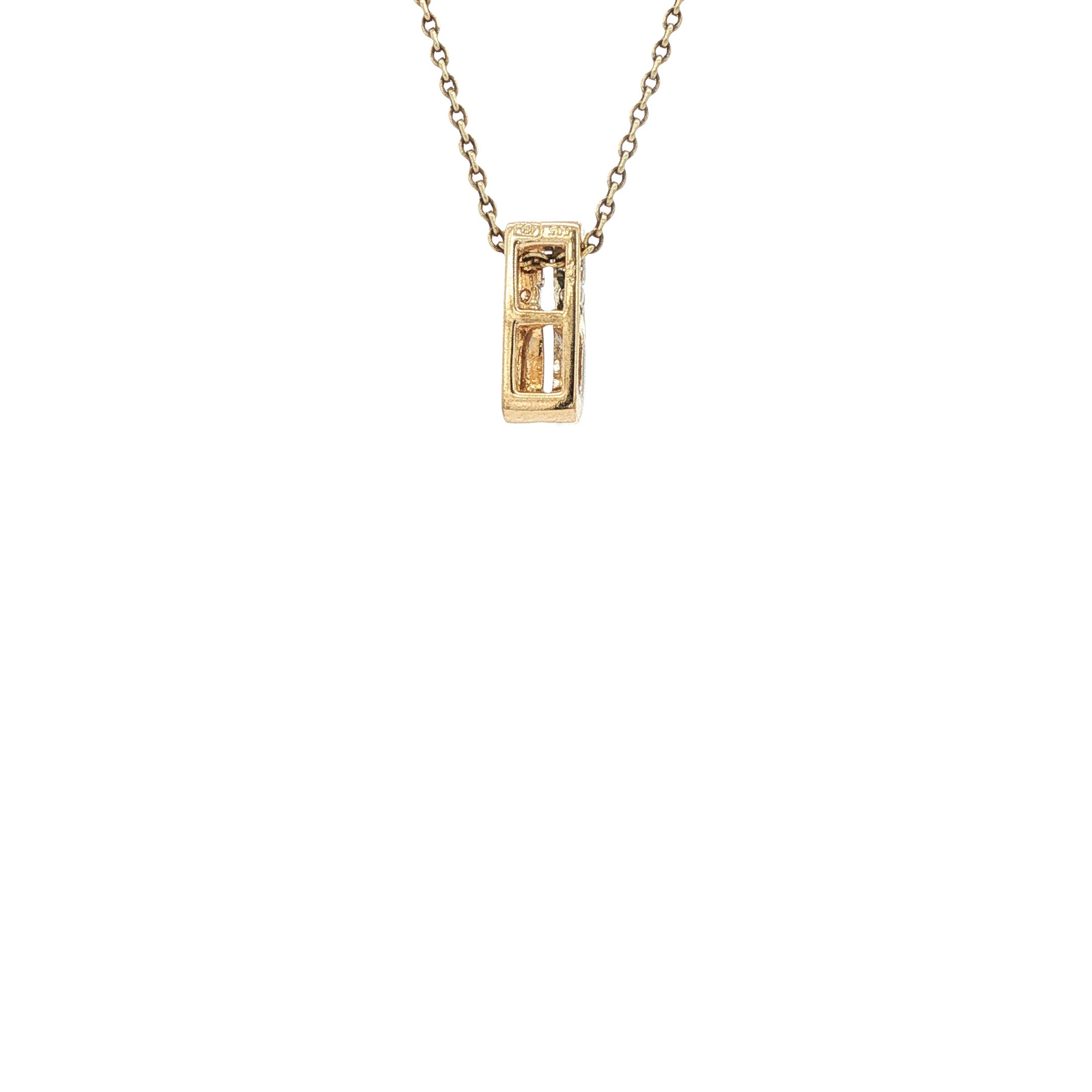 Gouden hanger met diamant 14 karaat