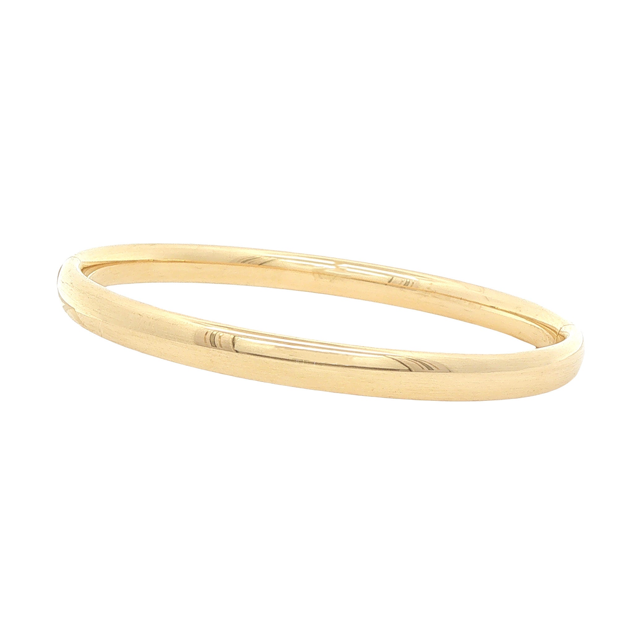 Gouden gladde bangle 14 karaat