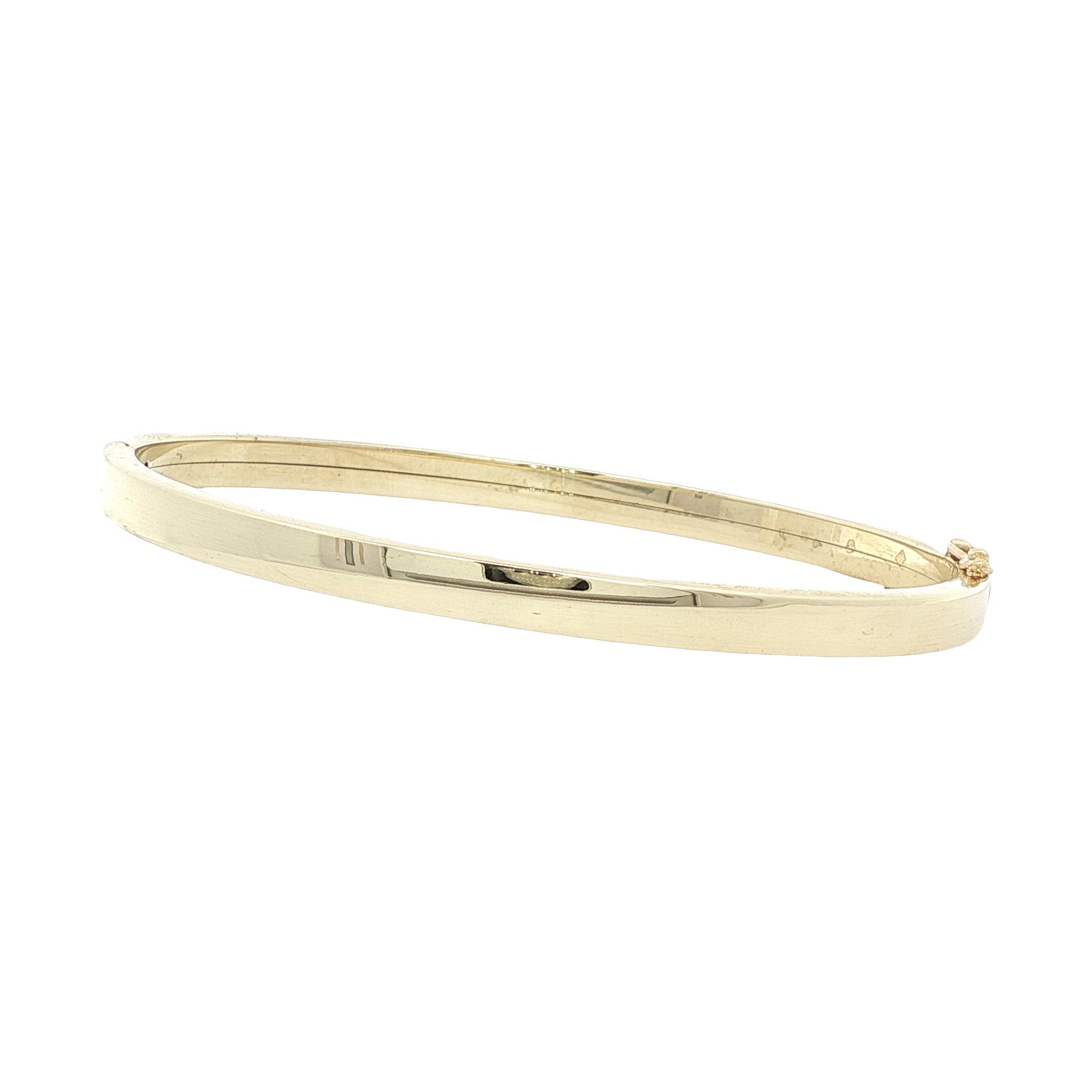 Gouden gladde bangle 14 karaat