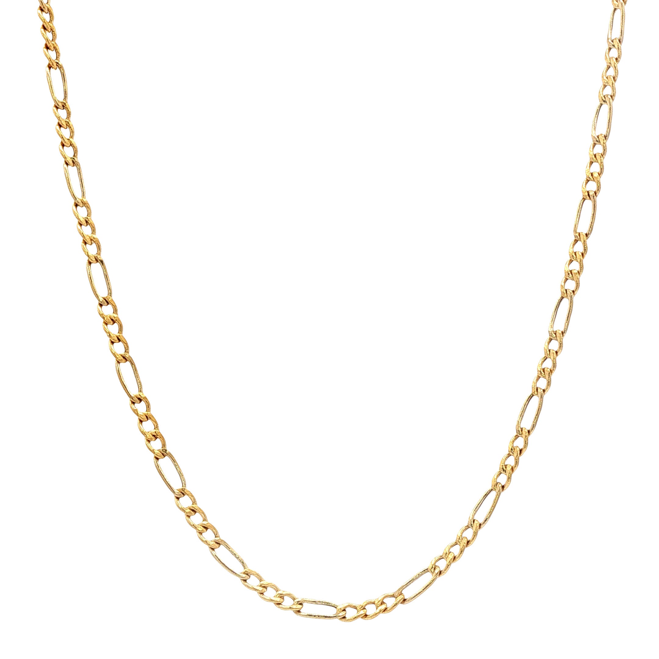 Gouden figaro collier 45 cm 14 karaat