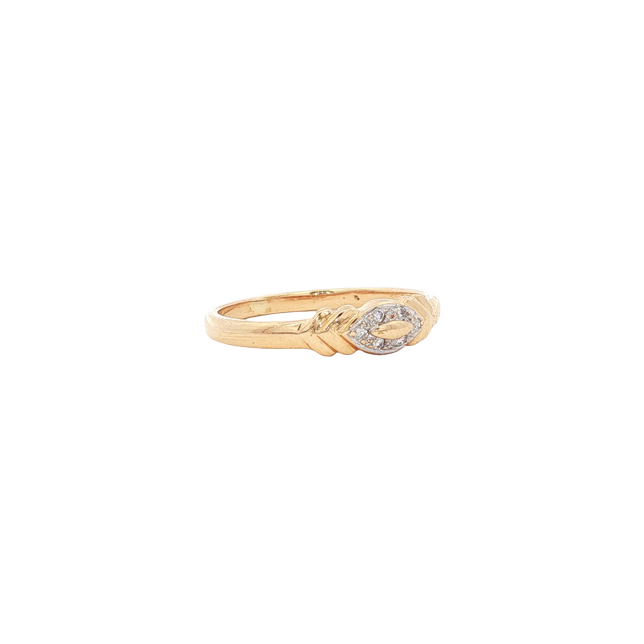 Gouden ring met diamant 14 karaat
