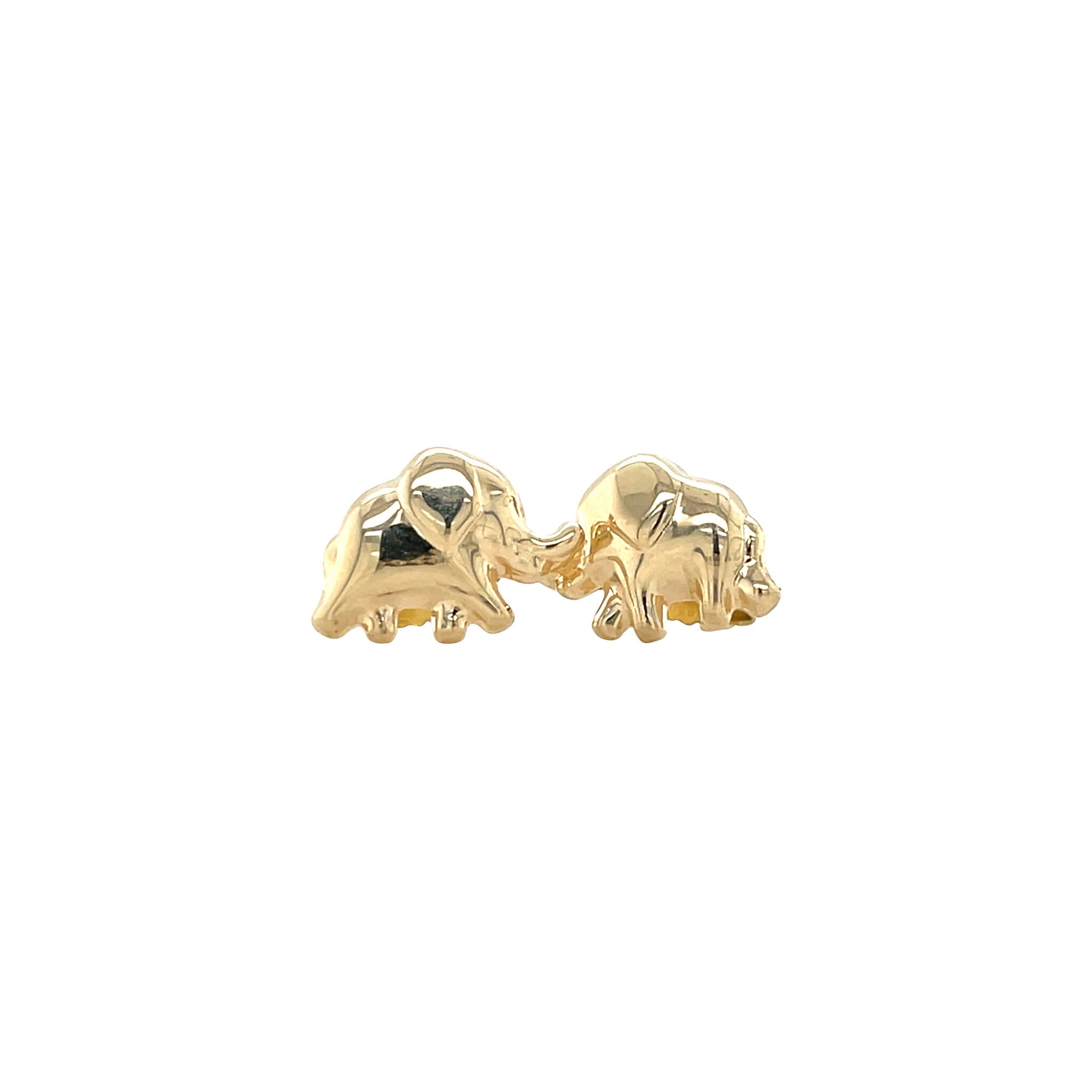 Golden elephant stud earrings 14 karat