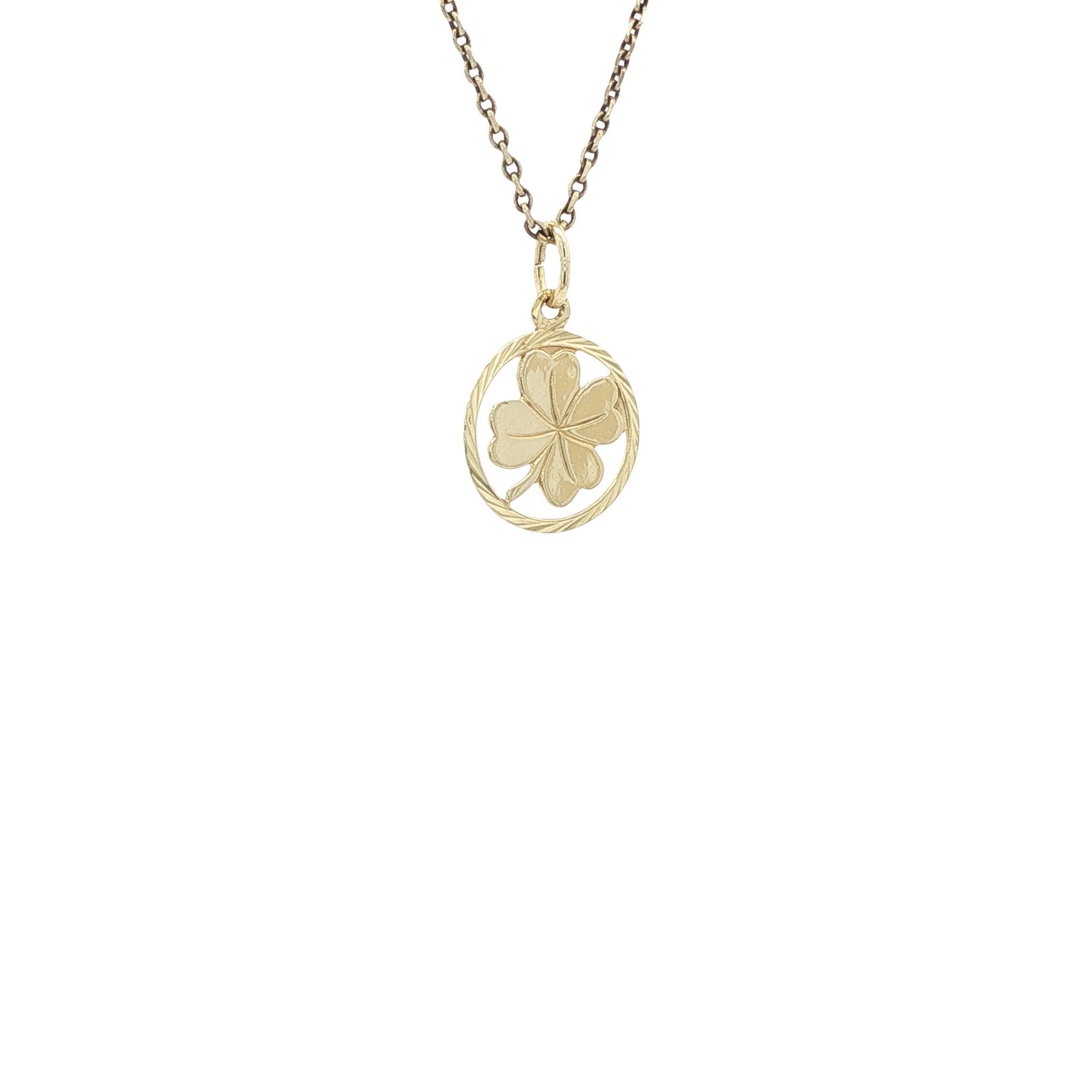 Gouden hanger klaver 4 14 karaat