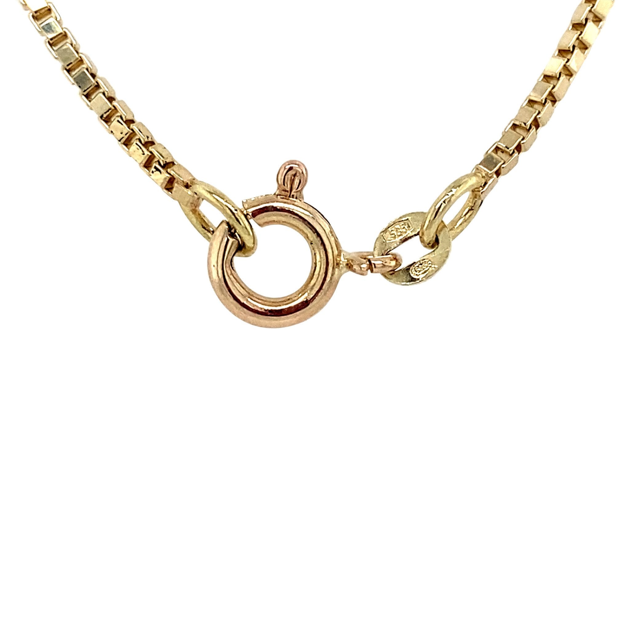 Gold length necklace Venetian 70.5 cm 14 karat
