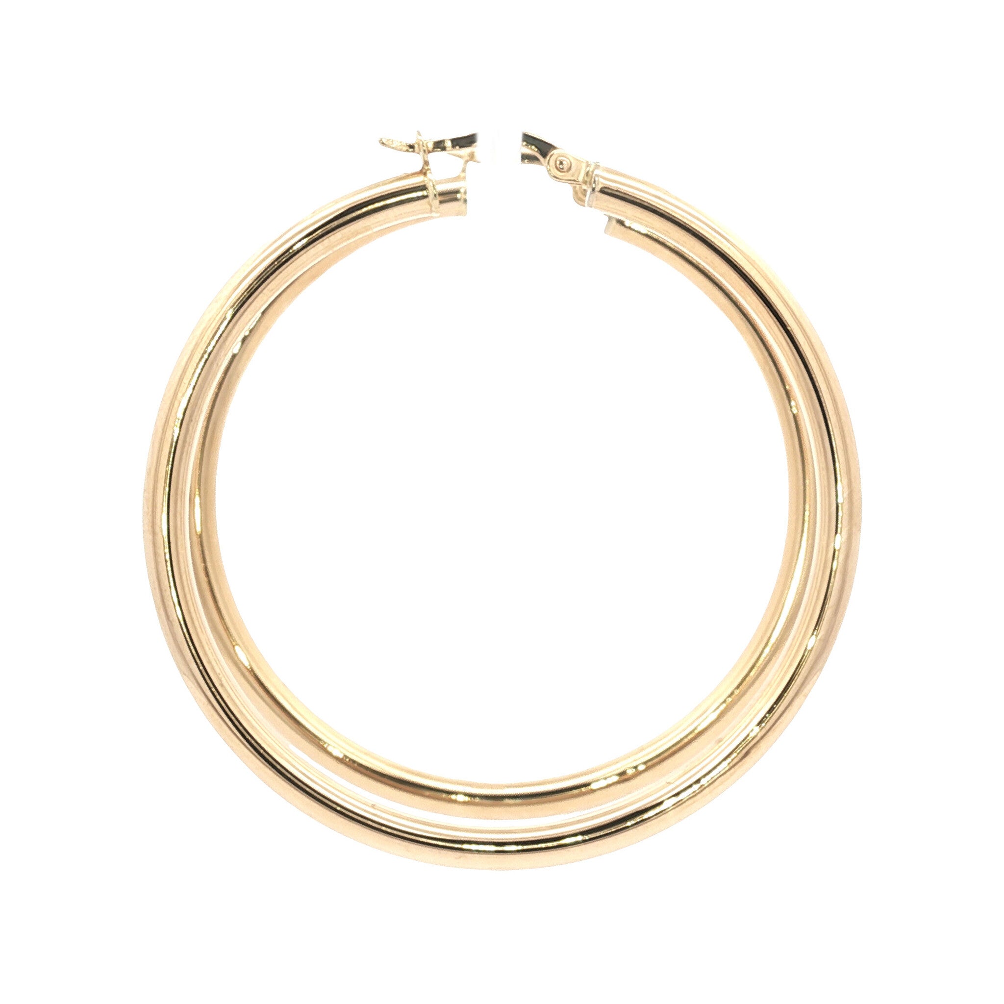 Gold smooth earrings 14 karat