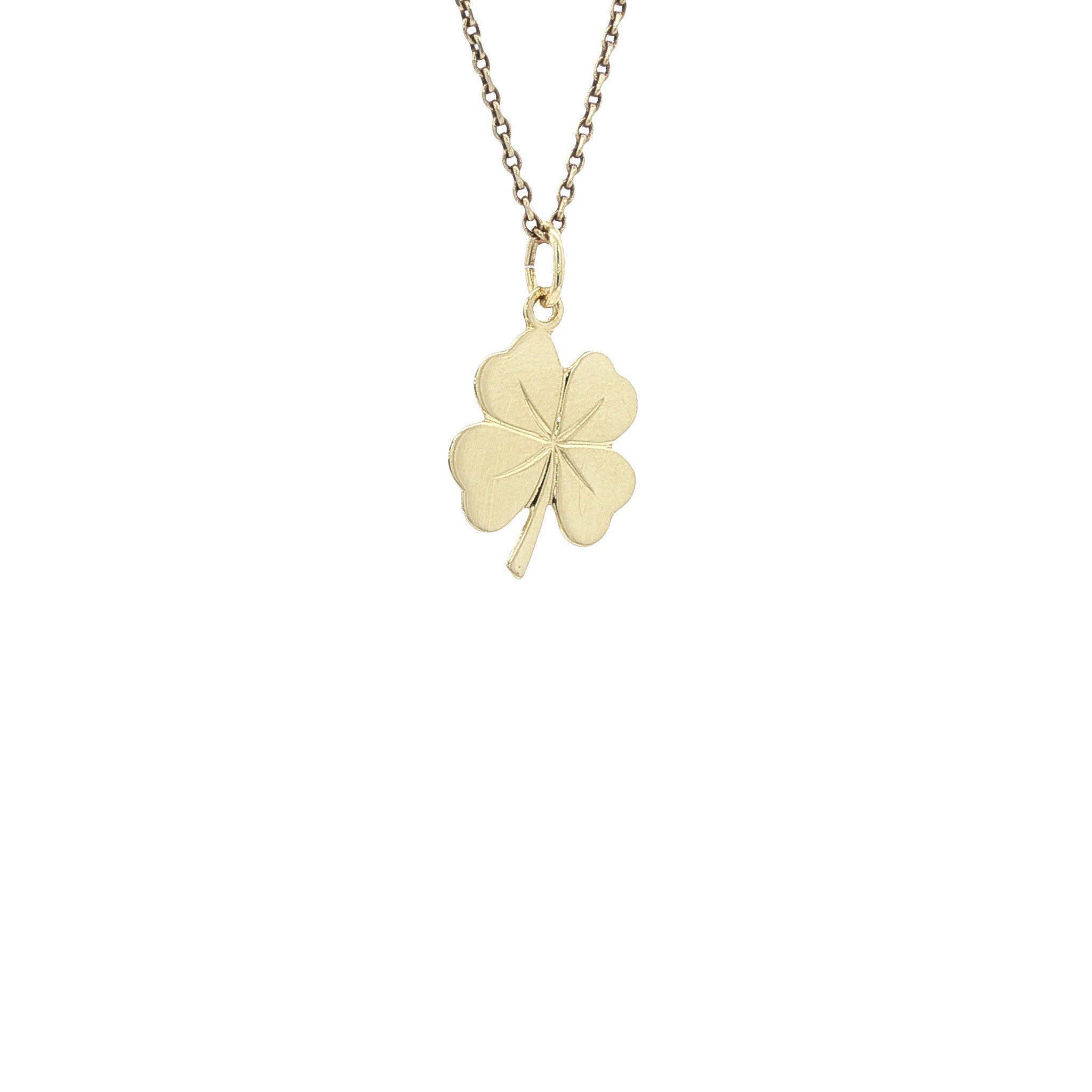 Gold pendant clover 4 14 karat