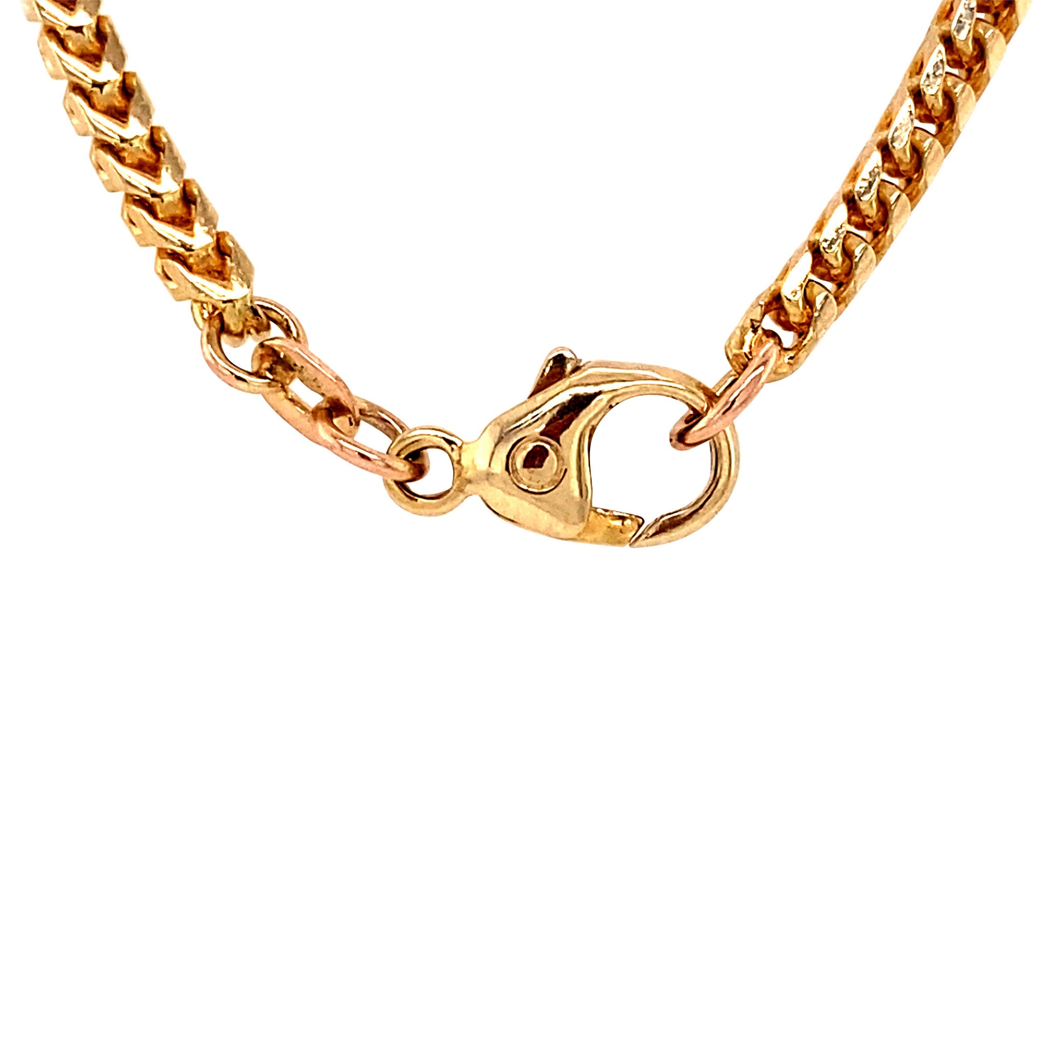 Gouden vossenstaart collier 42 cm 14 karaat