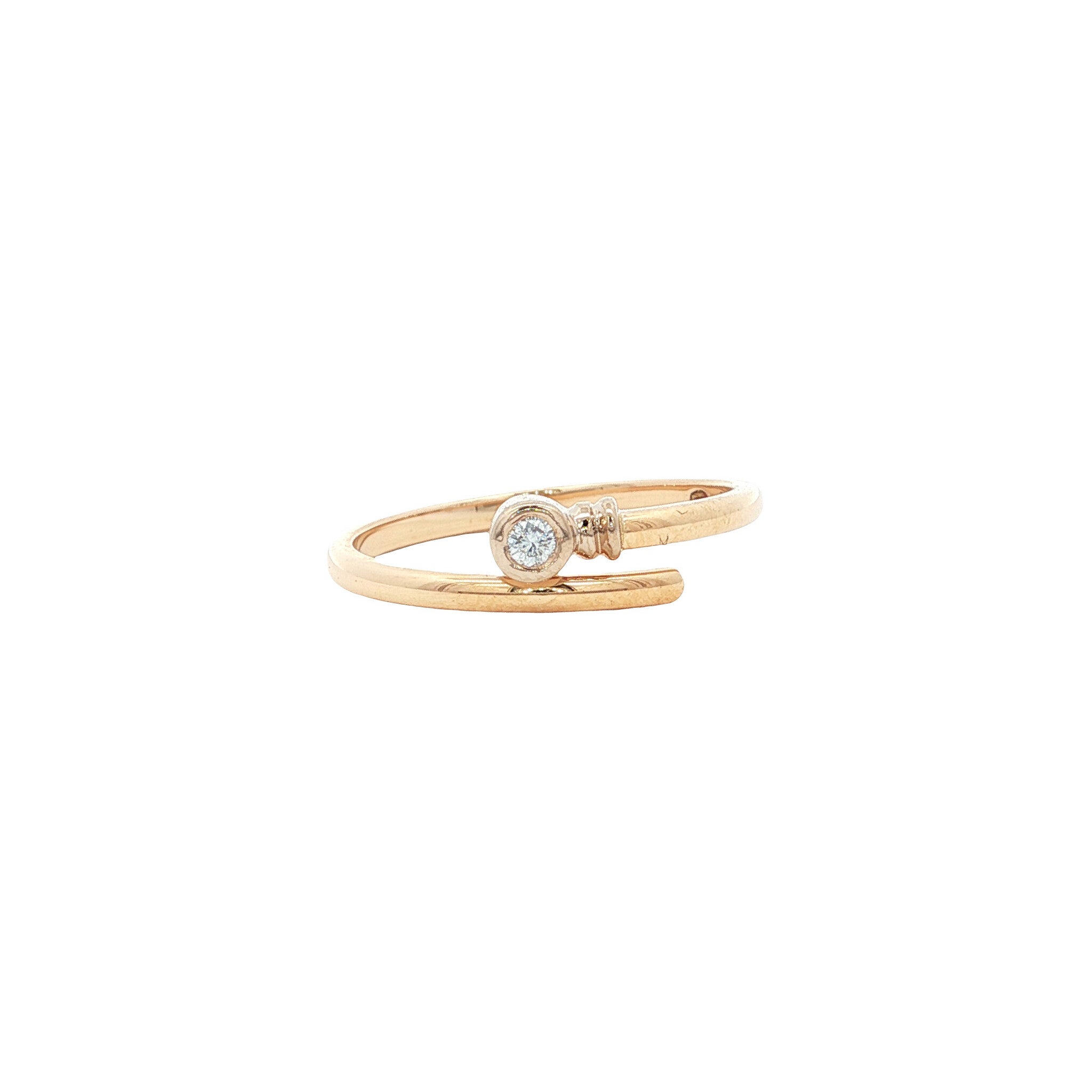 Gold ring with diamond 14 karat