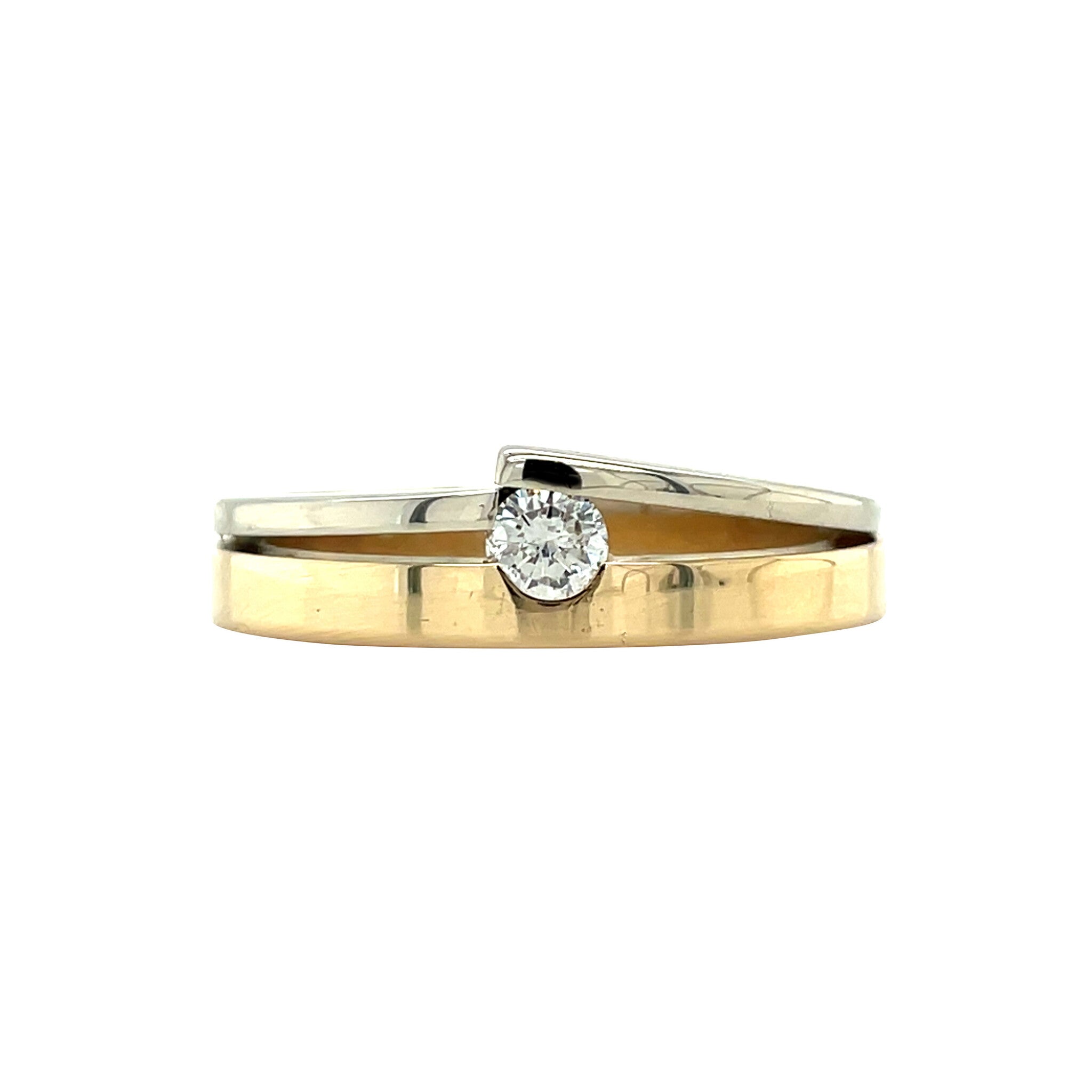 Gold ring with diamond 14 karat