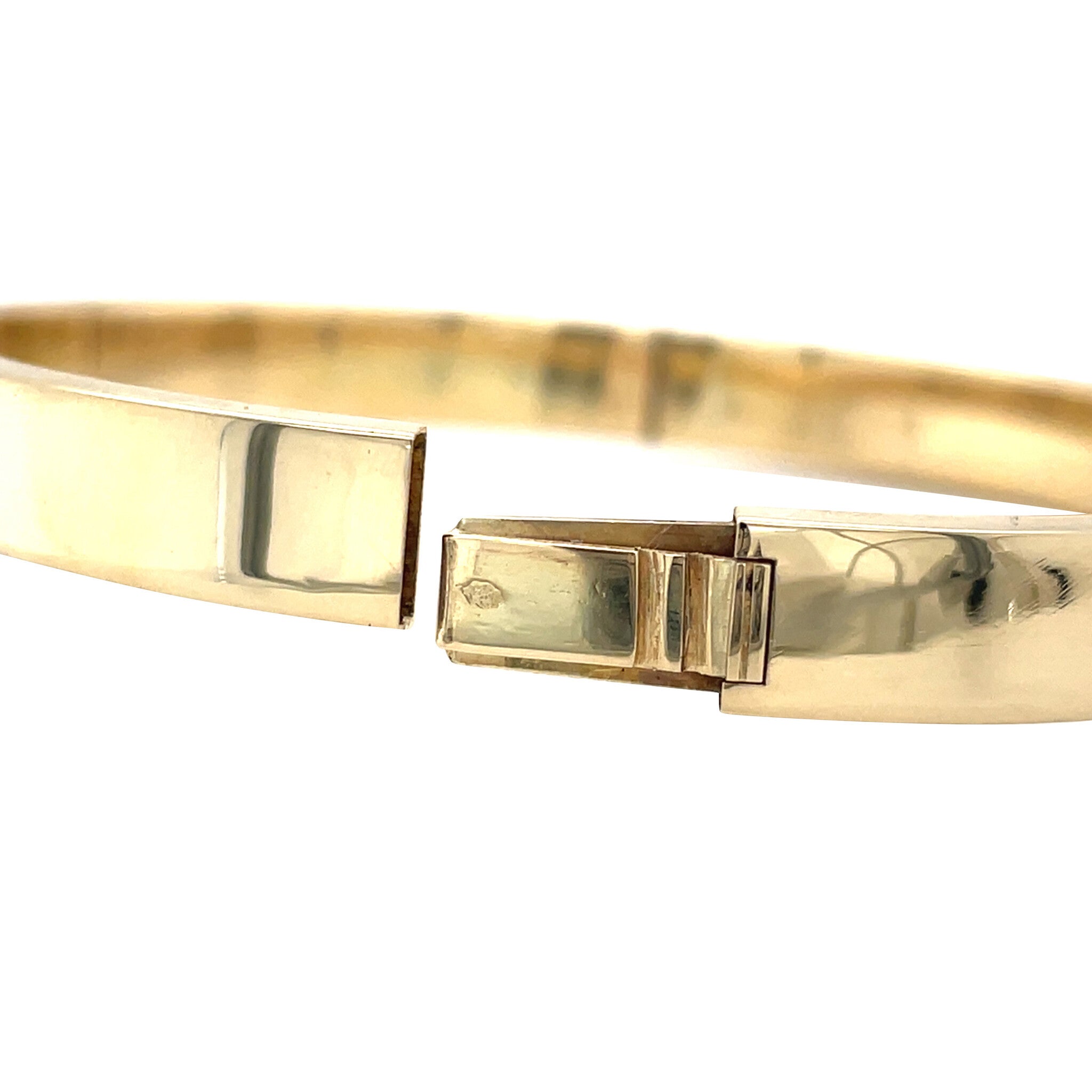 Golden smooth bangle 14 karat