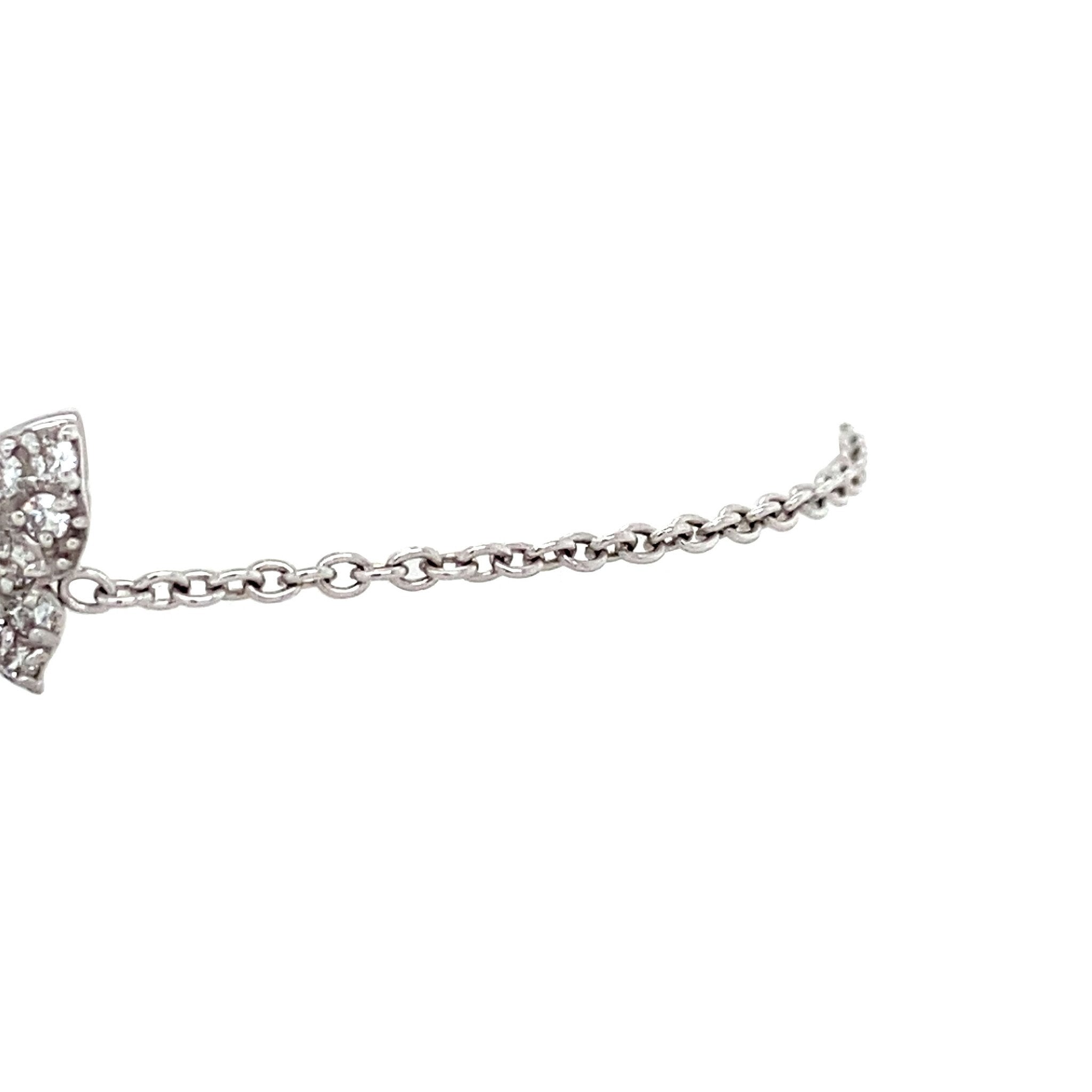 White gold bracelet with zirconia butterfly 18 karat