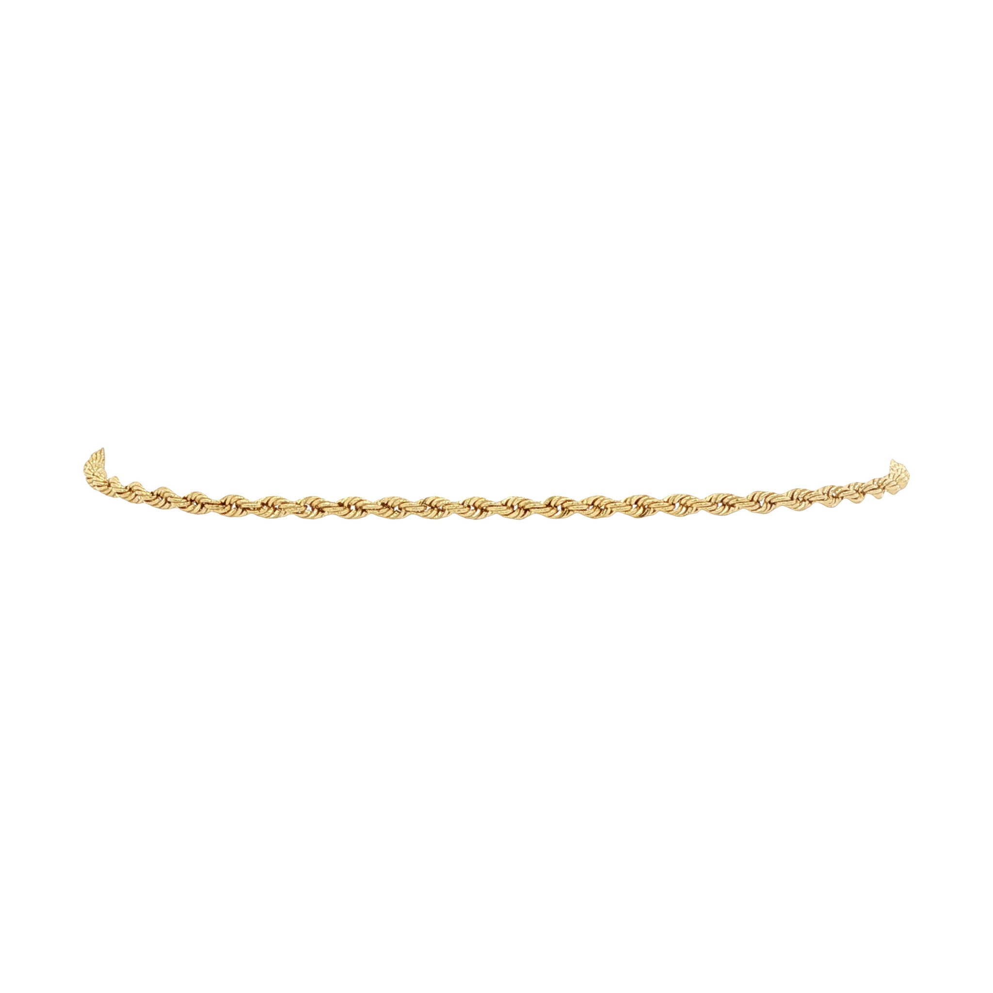 Gouden koord armband 19 cm 14 karaat
