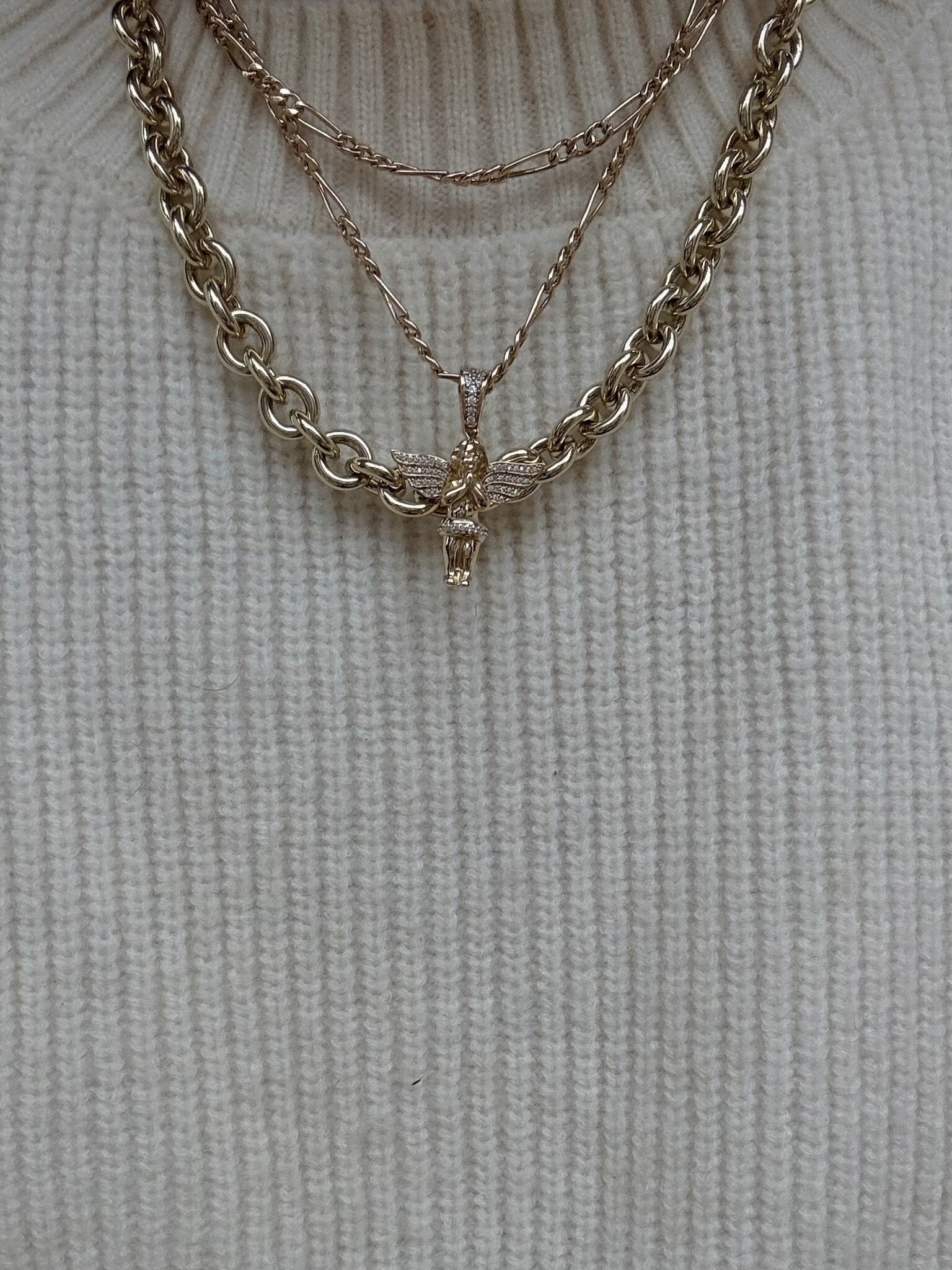 Golden Figaro necklace 81.5 cm 14 karat
