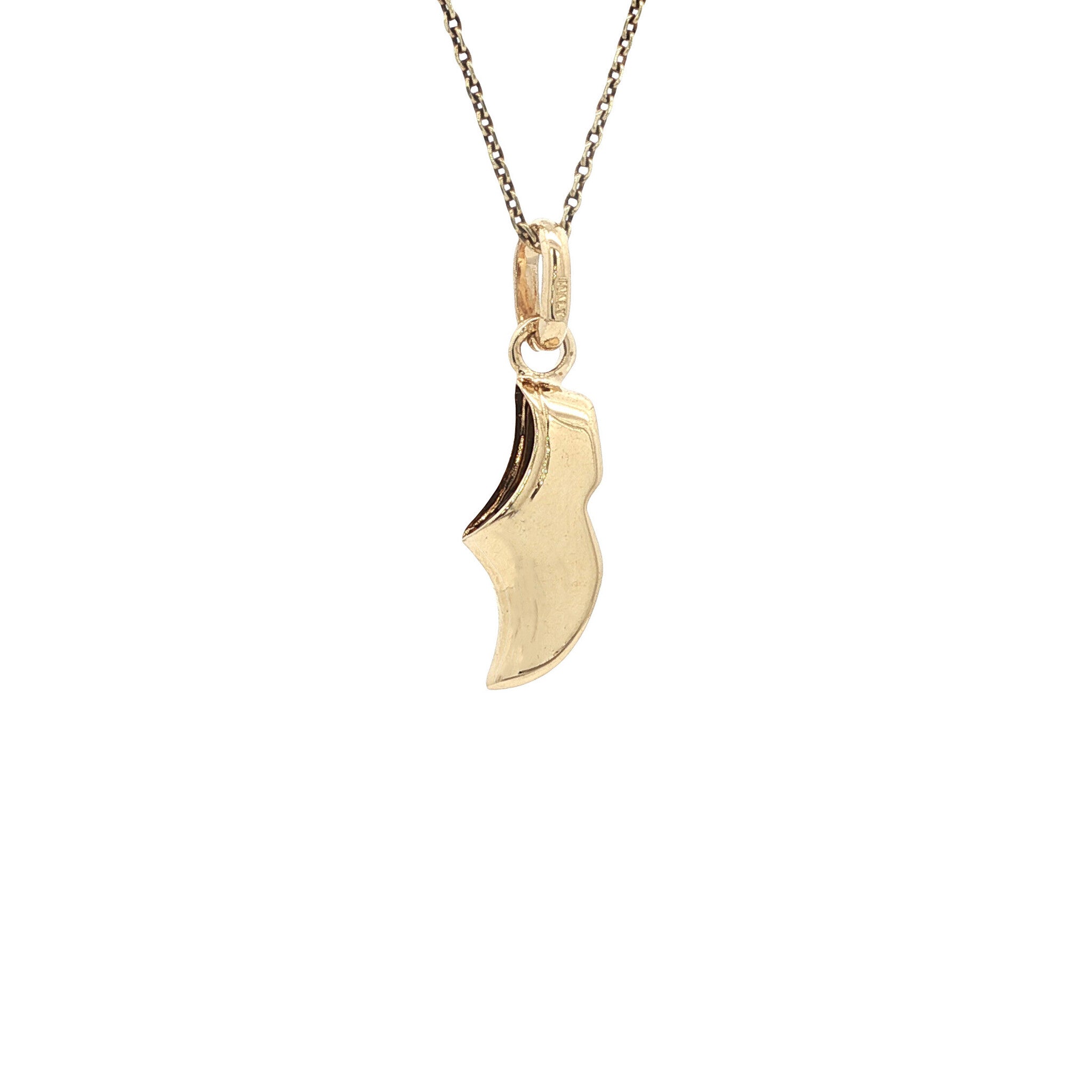 Gouden hanger klomp 14 karaat