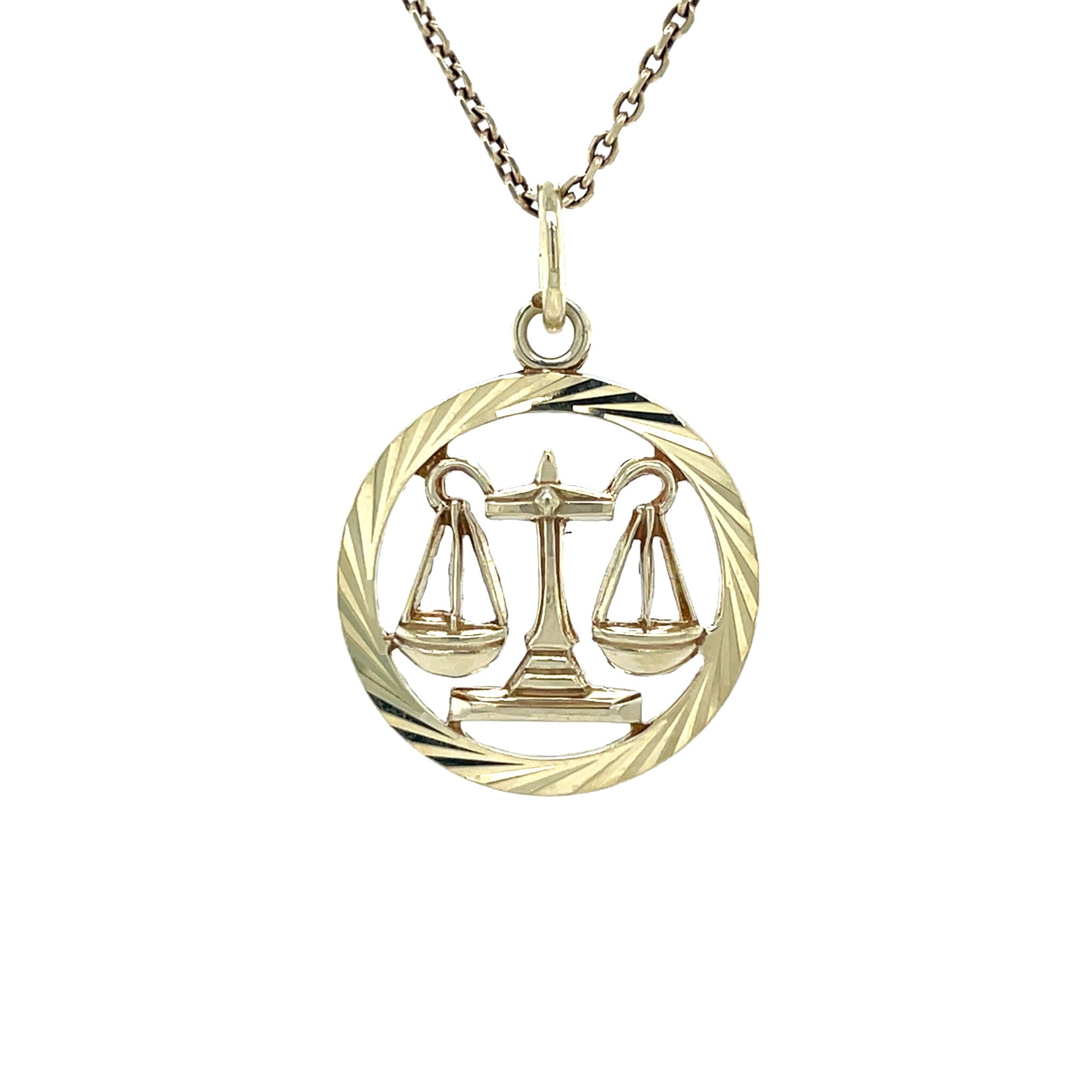 Gold scales pendant 14 karat