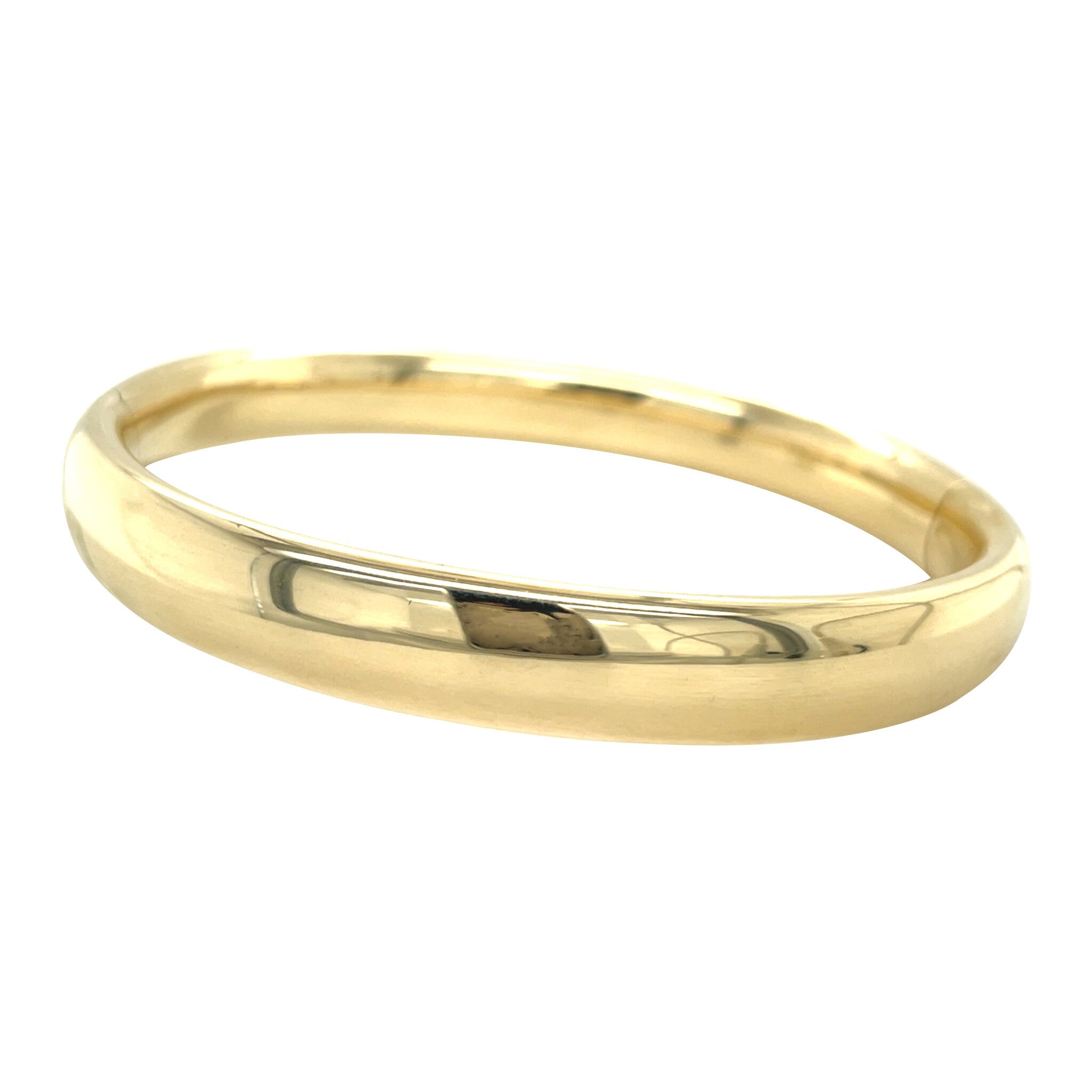 Gold smooth bangle 14 karat