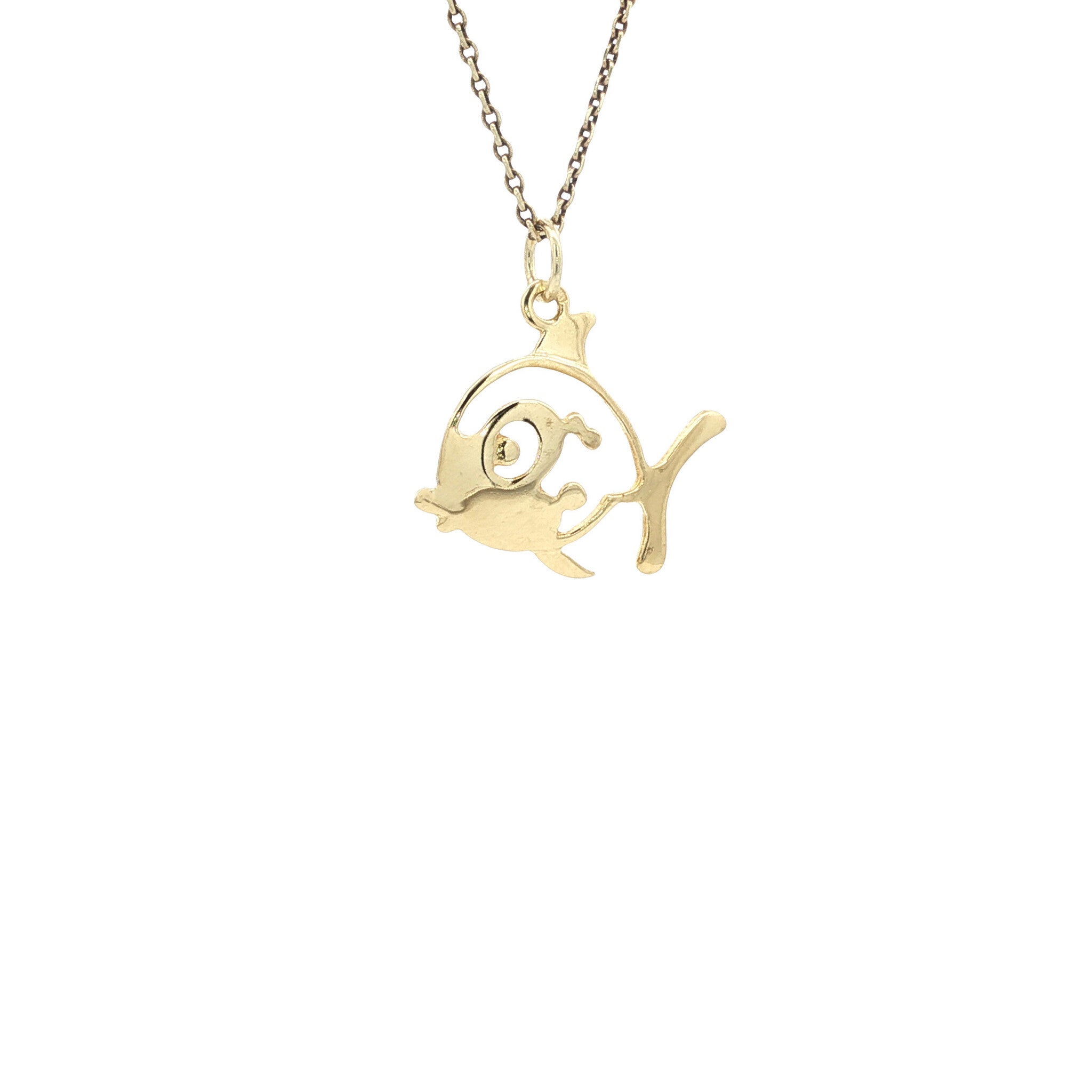 Gouden hanger vis 14 karaat