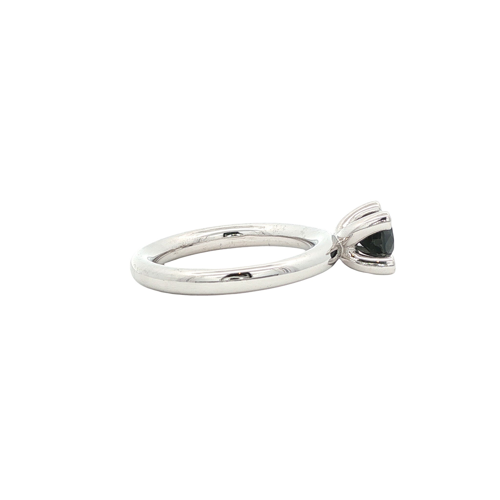 White gold ring with diamond by Bron Jewelry 14 karat