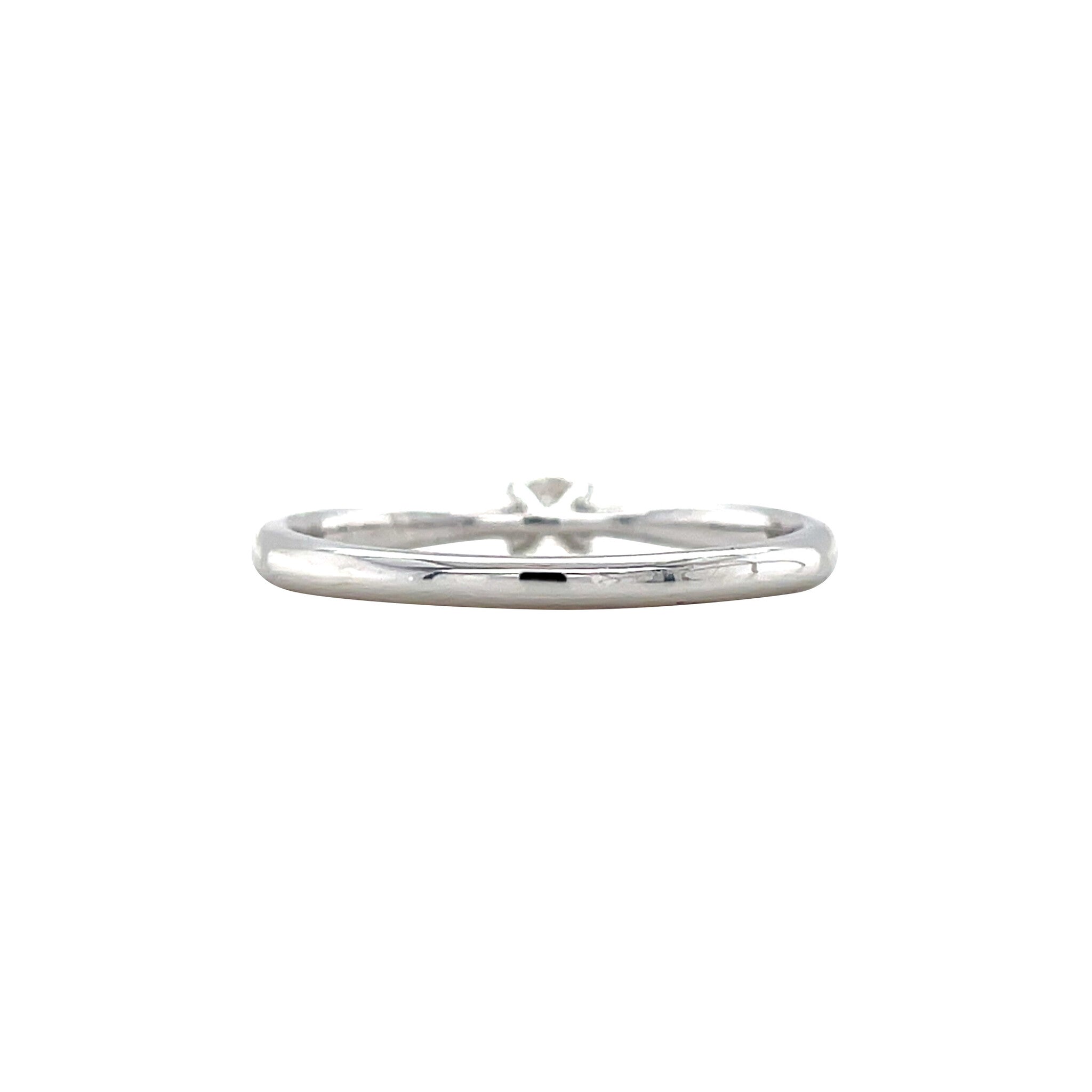 White gold solitaire ring with diamond 14 kt